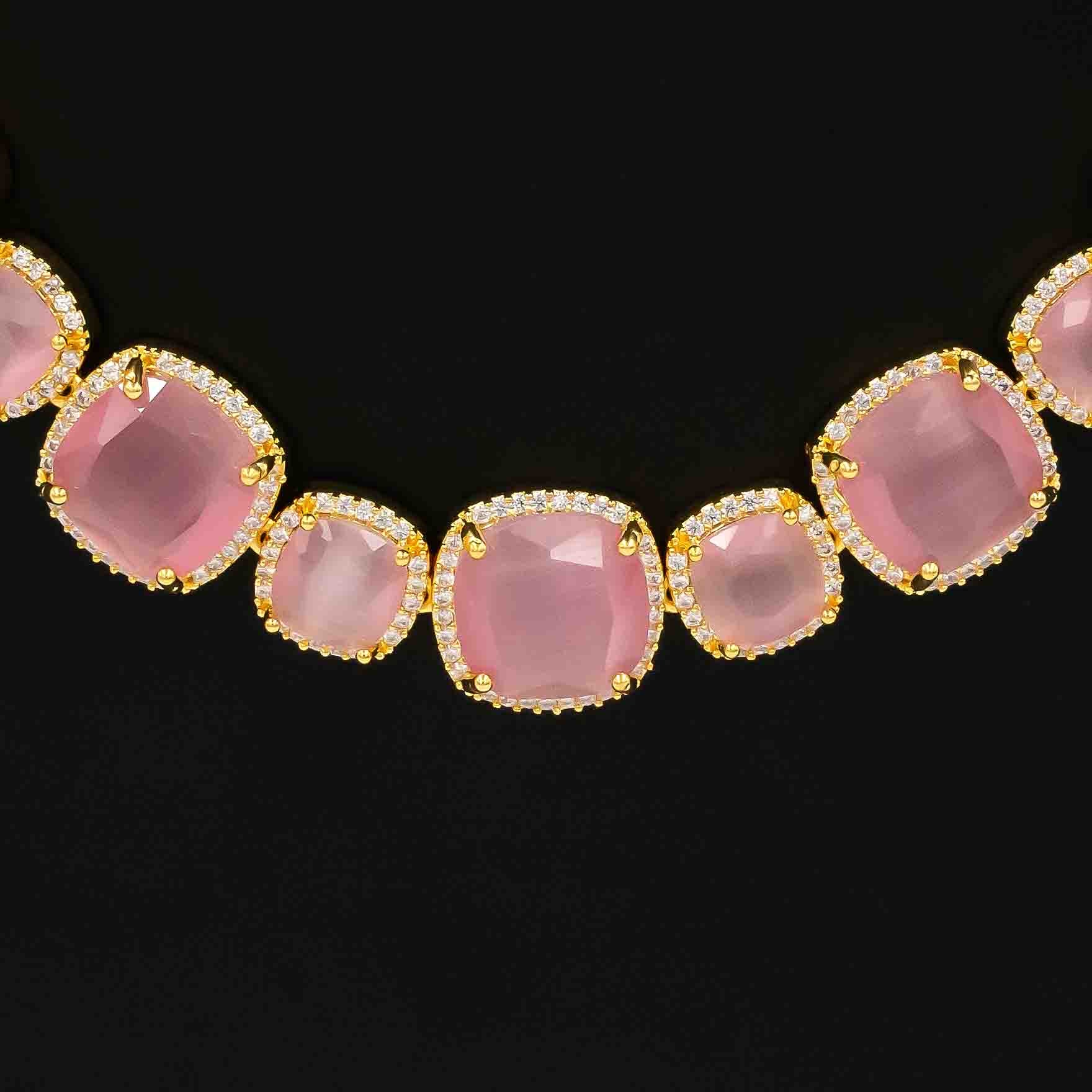 Stone Necklace with Stud PMSNS23WPN-008, PMSHST15WPN-082