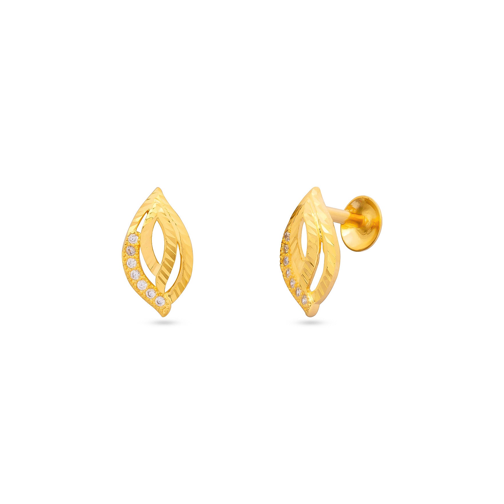Shop 24k Gold Layered Stone Earrings | Parakkat Jewels