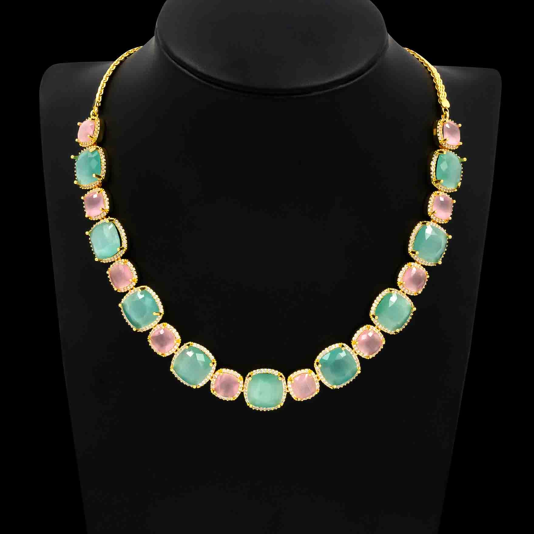 Stone Necklace with Stud PMSNS23WPNN-008, PMSHST15WPNN-082