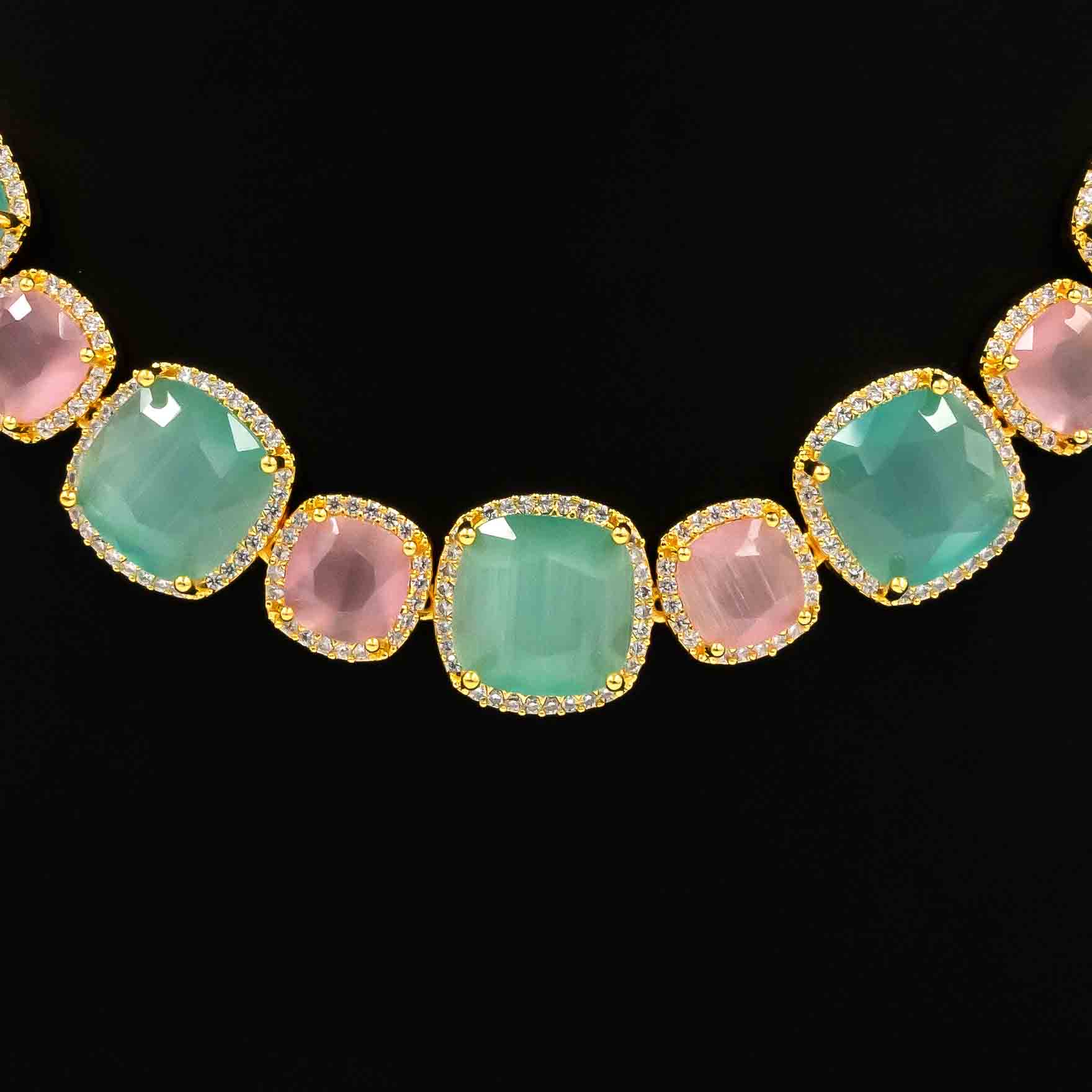 Stone Necklace with Stud PMSNS23WPNN-008, PMSHST15WPNN-082