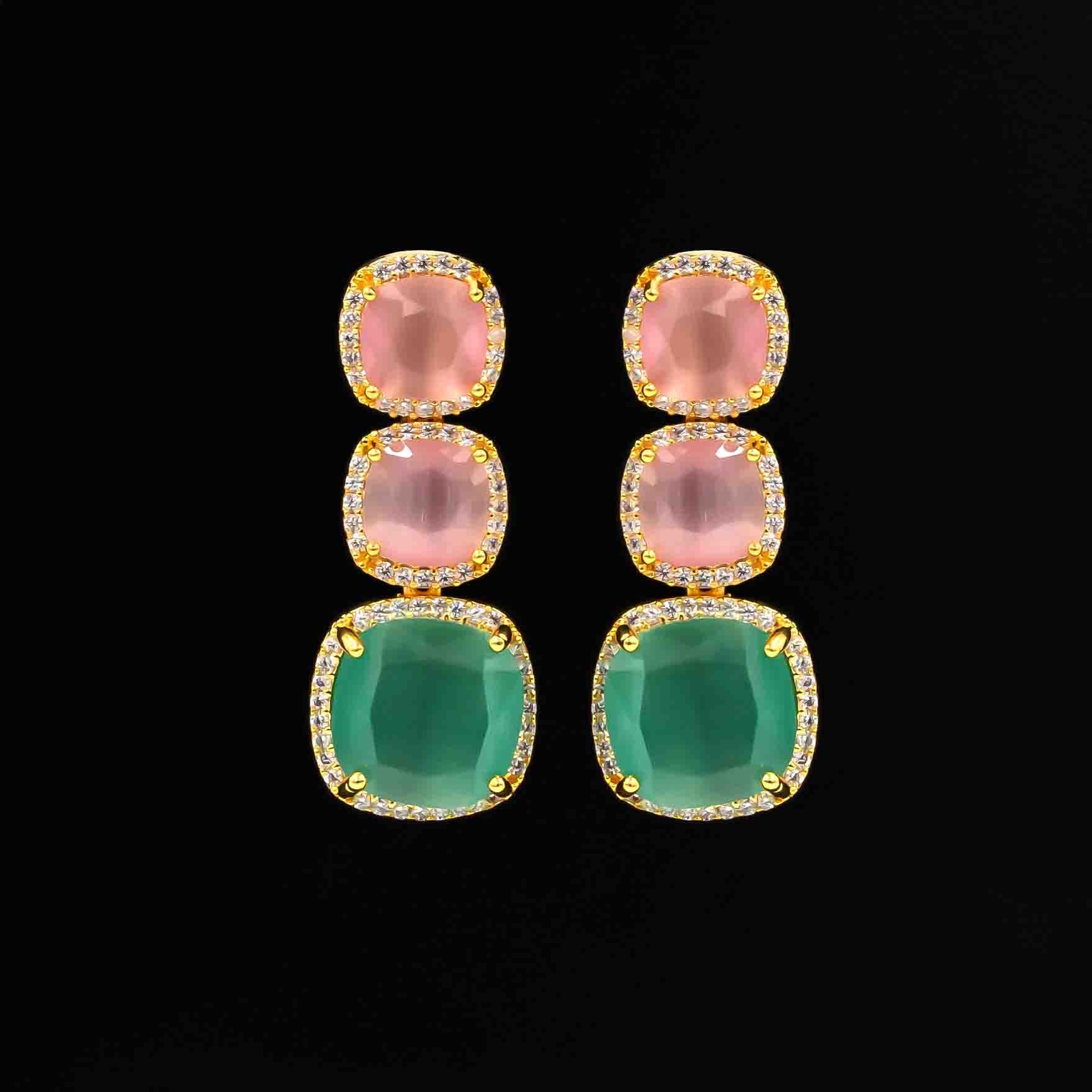 Stone Necklace with Stud PMSNS23WPNN-008, PMSHST15WPNN-082