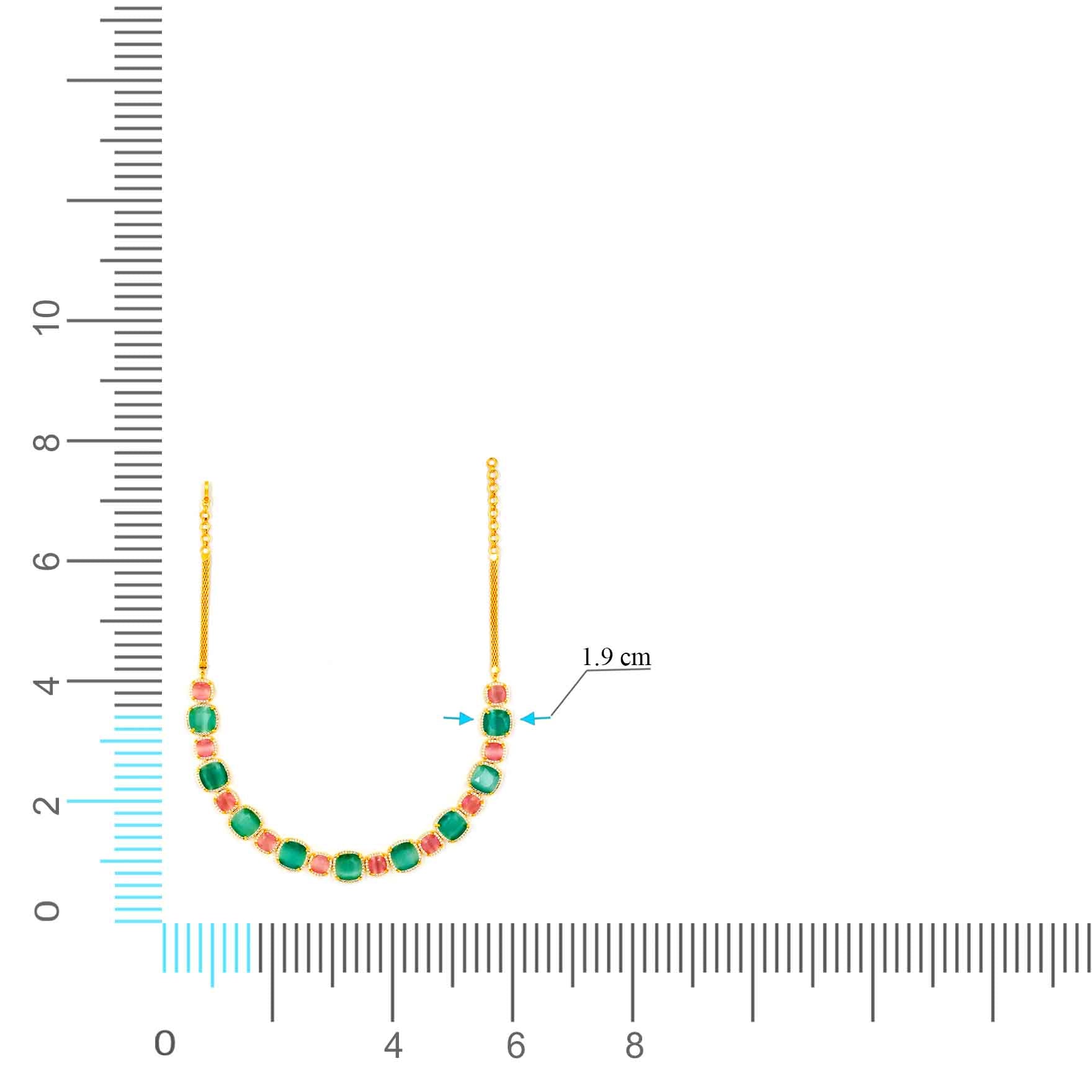 Stone Necklace with Stud PMSNS23WPNN-008, PMSHST15WPNN-082