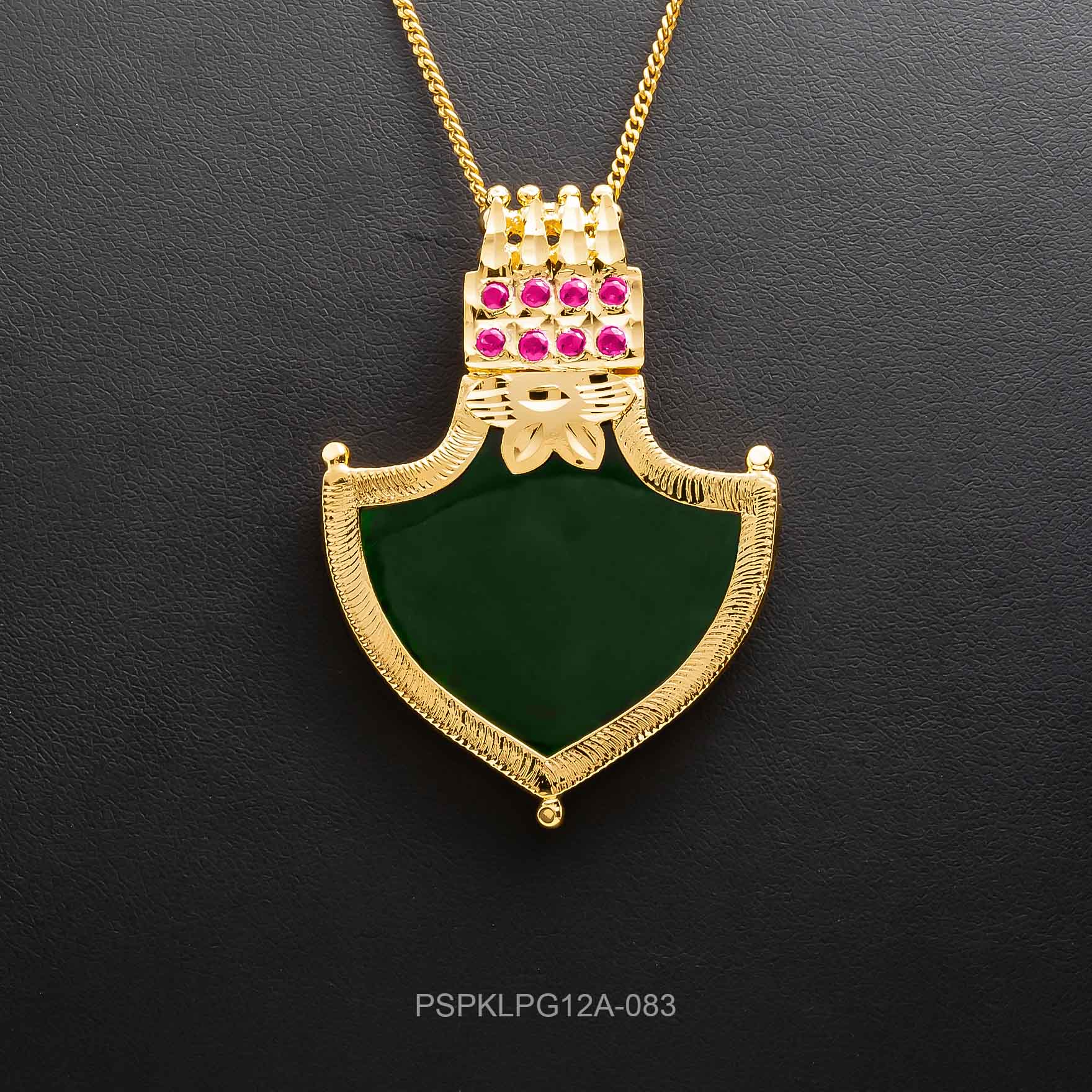 Palakka Green Stone Locket PSPKLPG12A-083