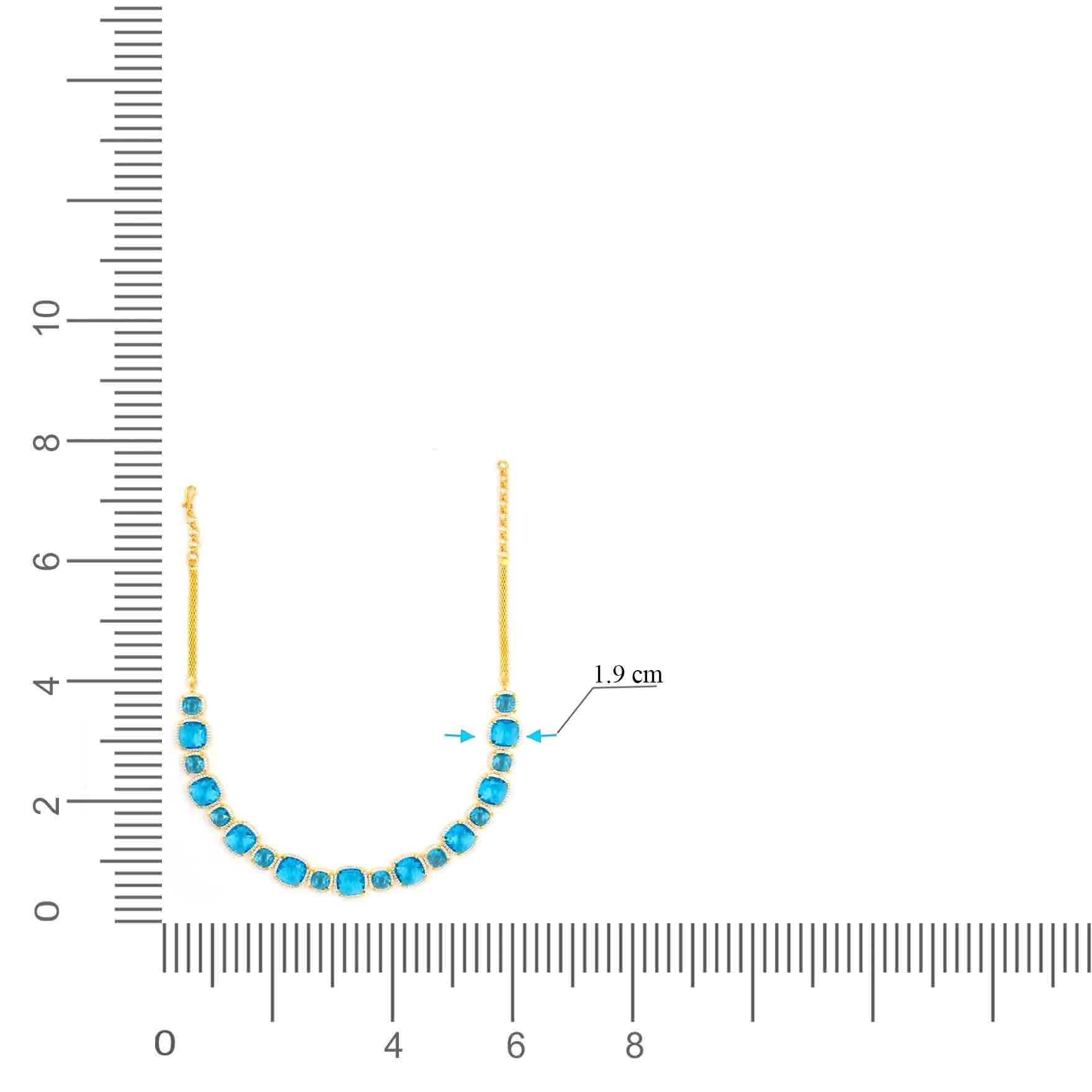 Stone Necklace with Stud PMSNS23WSB-008, PMSHST15WSB-082