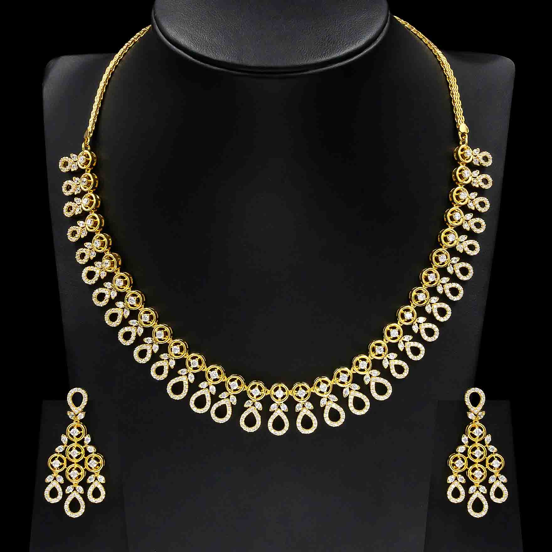 Stone Necklace with Stud PMSNS22W-008, PMSHST1W-022