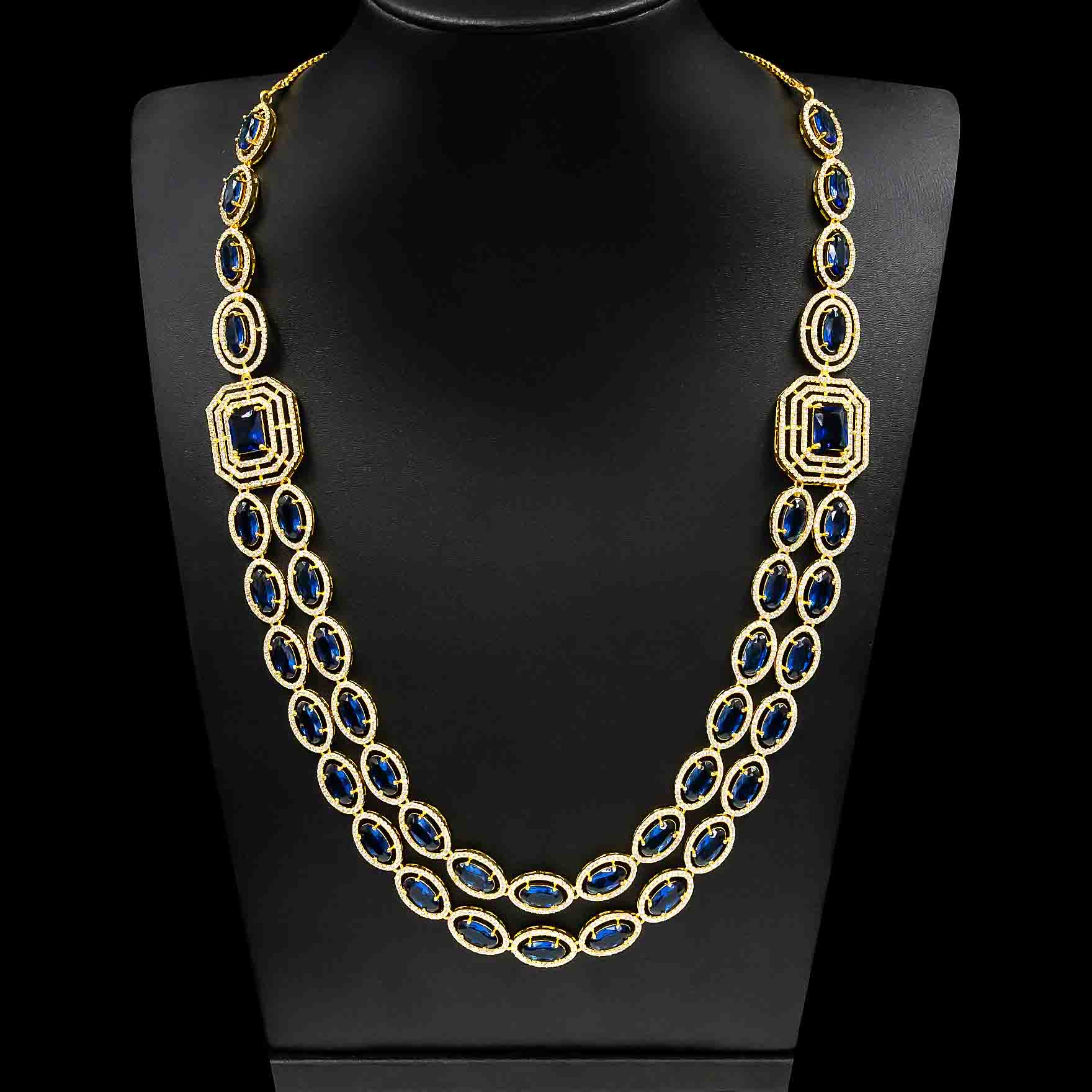 Stone Necklace with Stud PMSNSM2WB2-0051, PMSHST9WBL-003