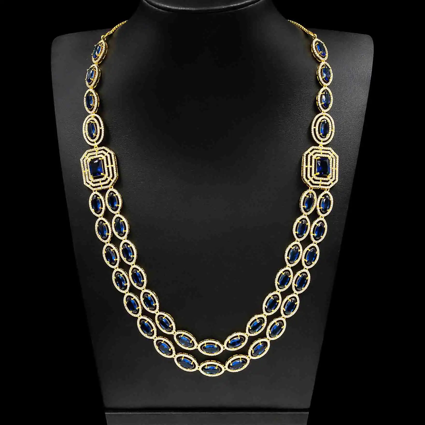 Stone Necklace with Stud PMSNSM2WB2-0051, PMSHST9WBL-003