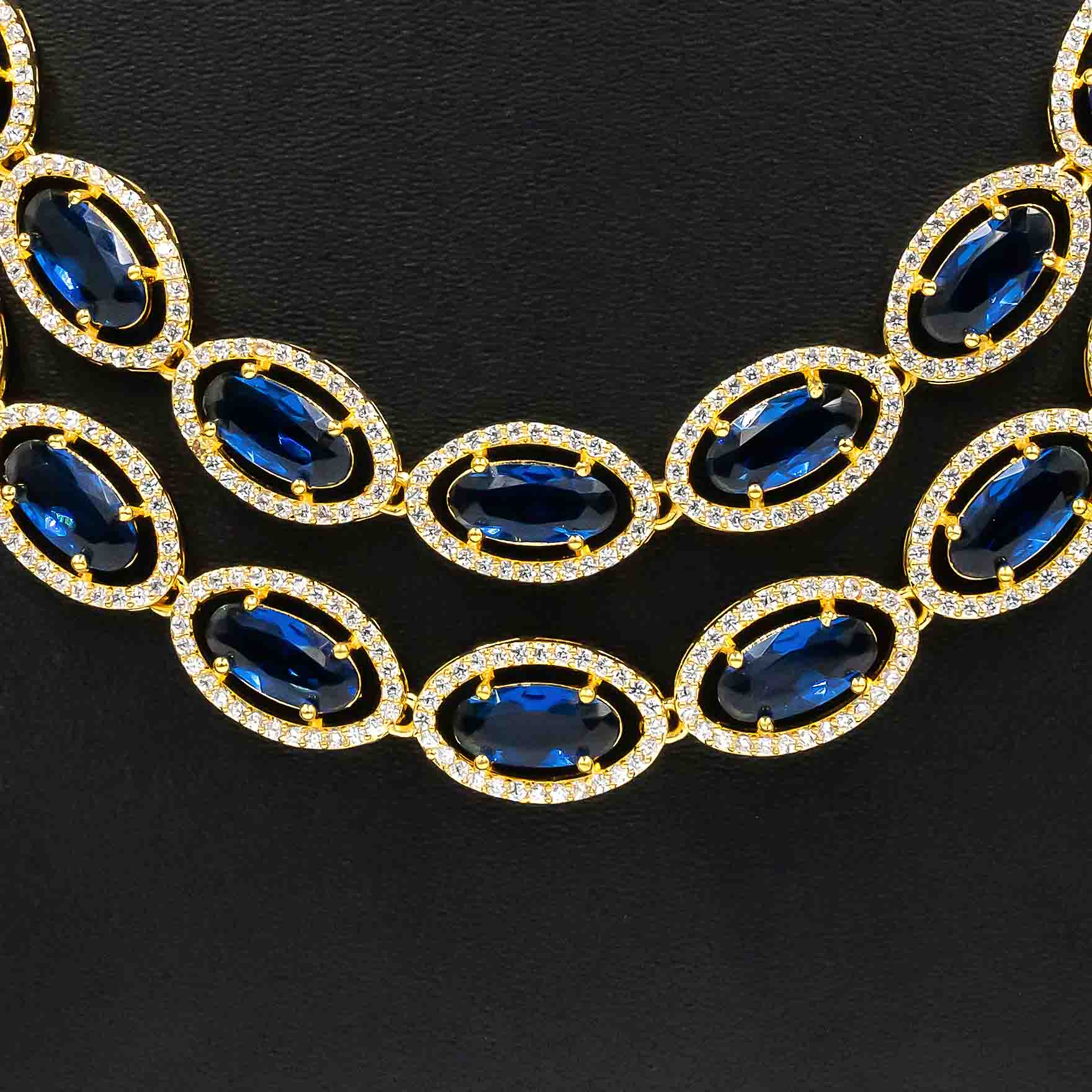 Stone Necklace with Stud PMSNSM2WB2-0051, PMSHST9WBL-003