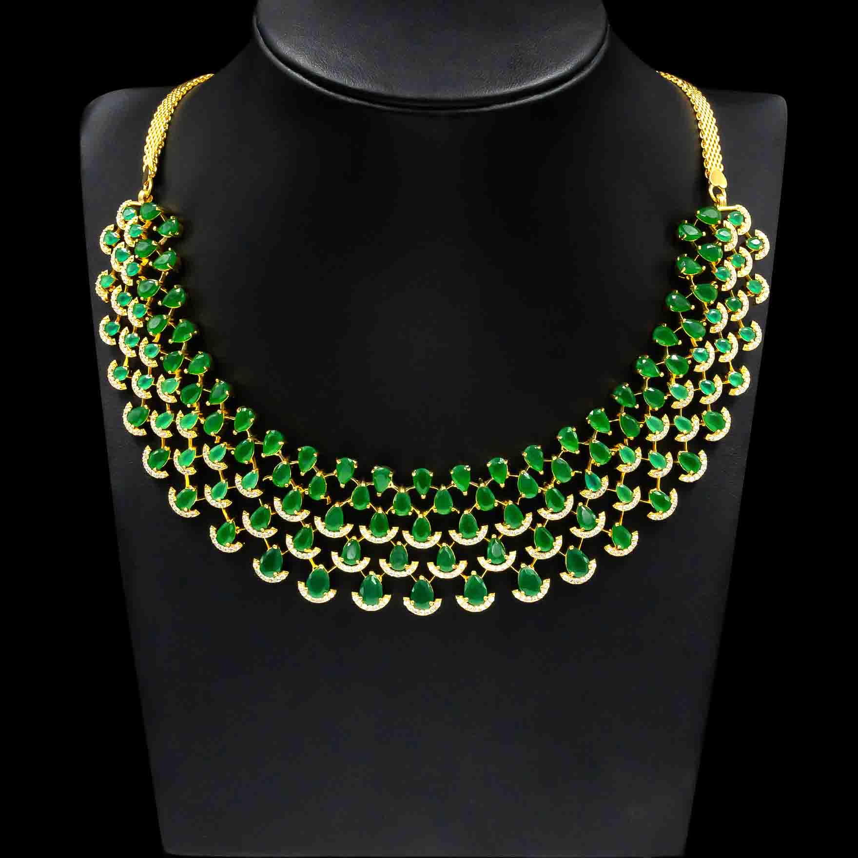 Stone Necklace with stud PMSNS7WG-0041, PMSHST11WG-053