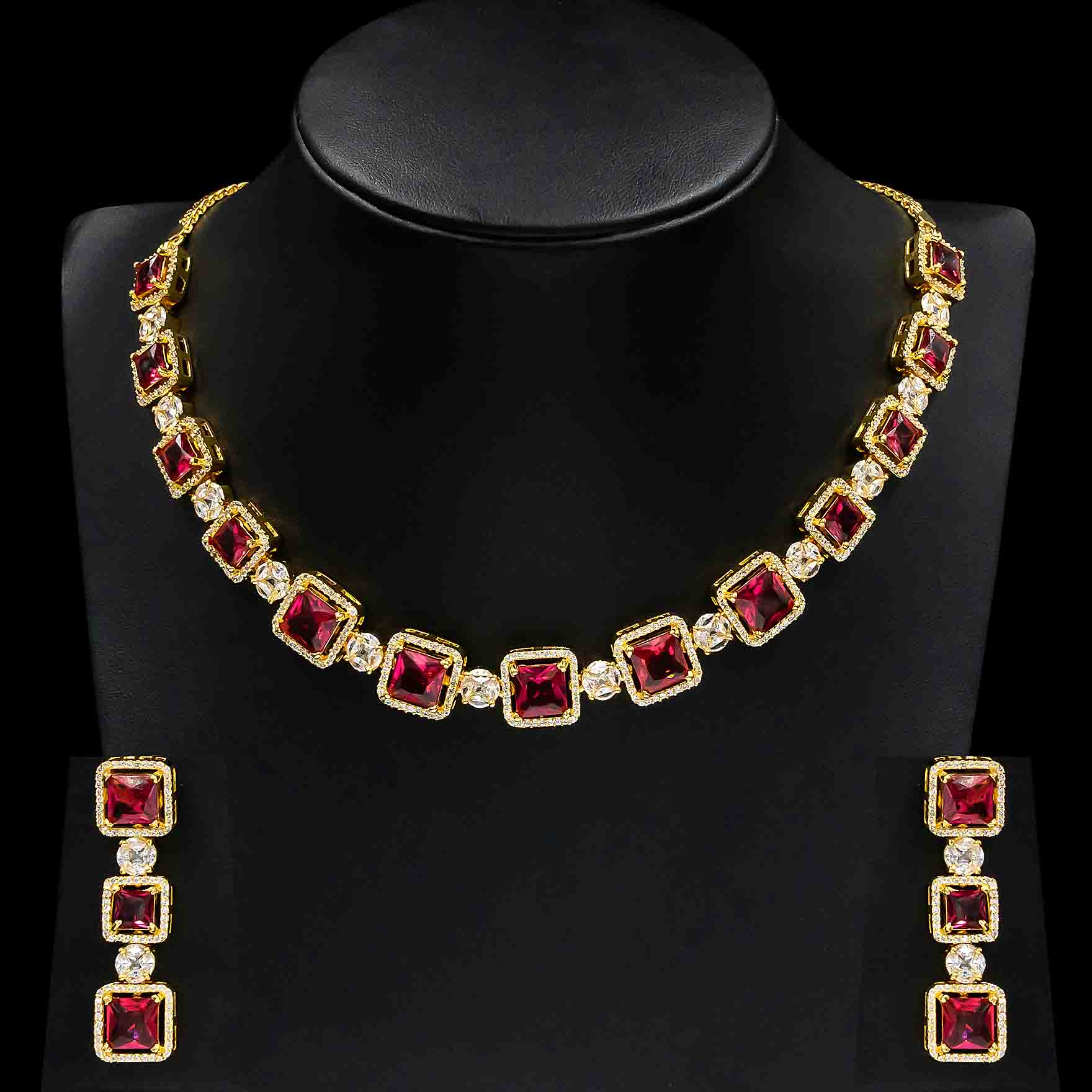 Stone Necklace with Stud PMSNS24WX-008, PMSHST11WX-003