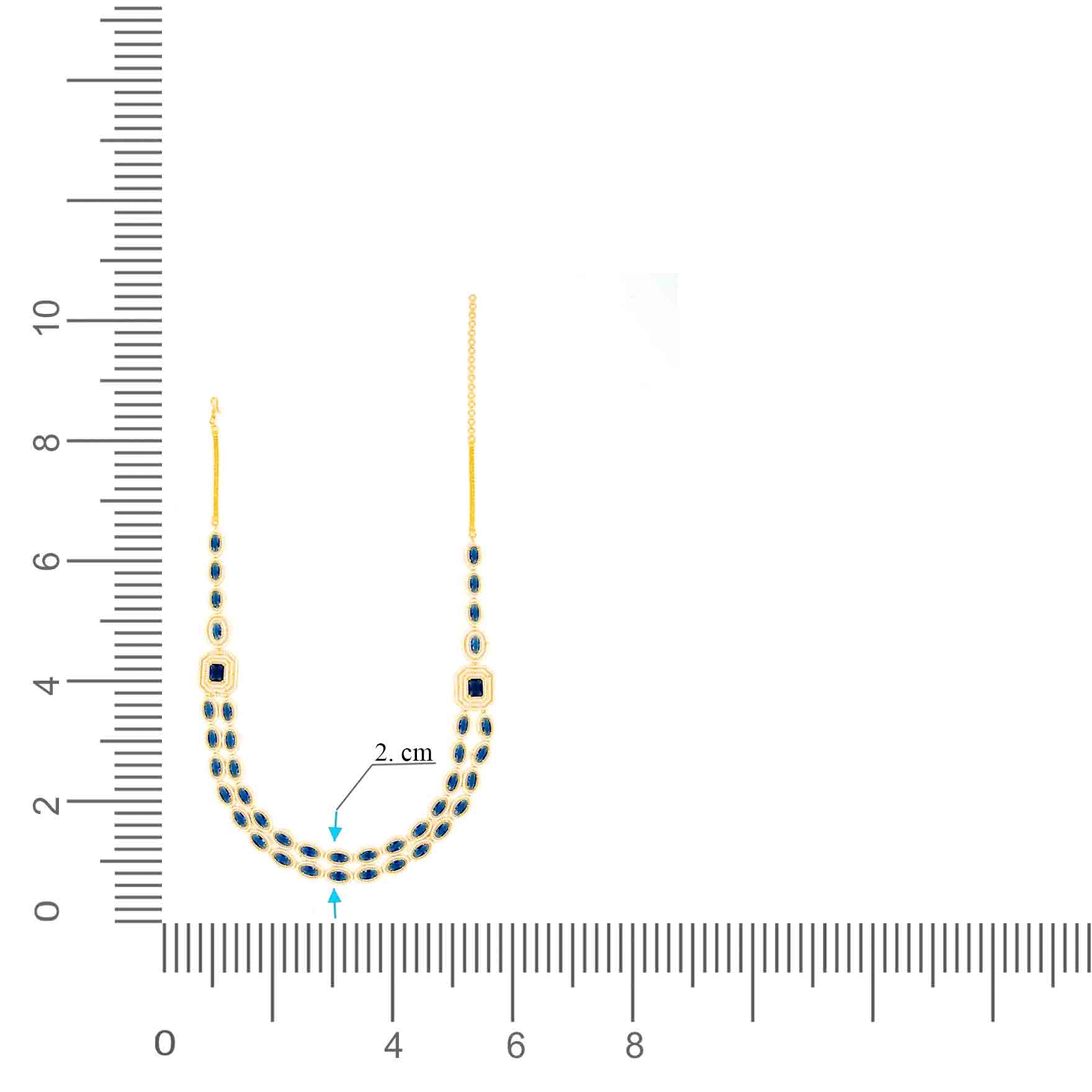 Stone Necklace with Stud PMSNSM2WB2-0051, PMSHST9WBL-003