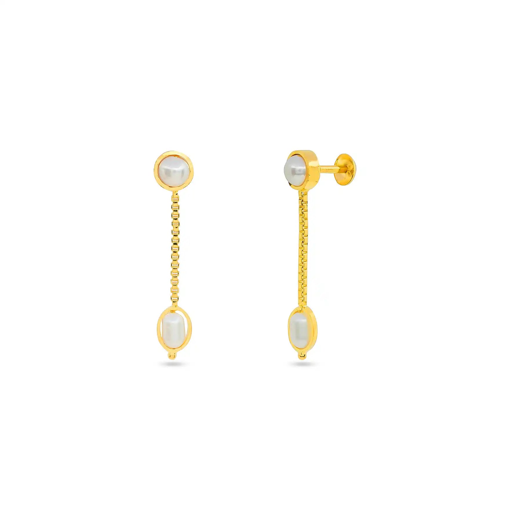Buy Latest Gold Plated Hanging Stone Stud Online | Parakkat Jewels