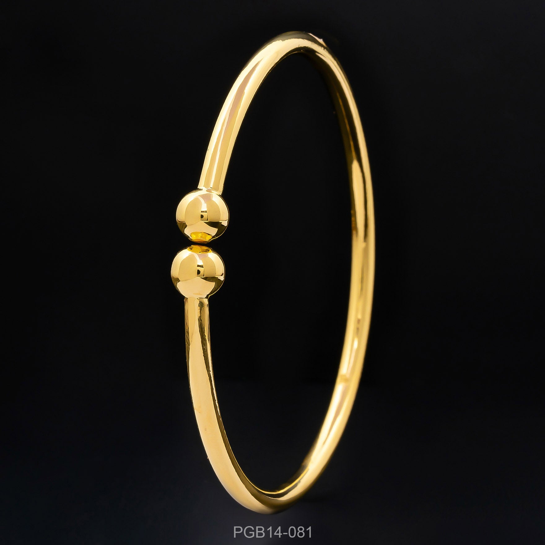 24ct HEAVY Gold Layered BOHO STYLE BANGLE PGB14-081