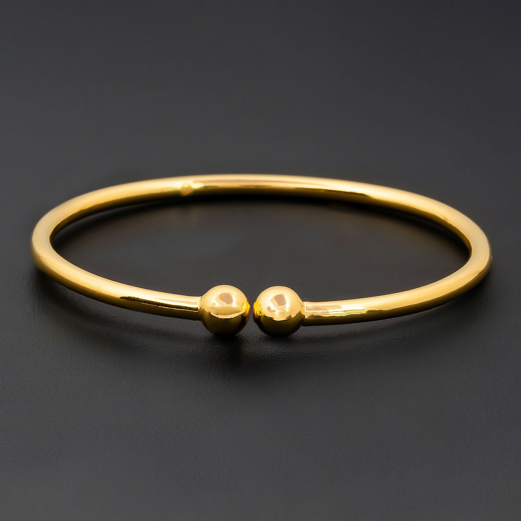 24ct HEAVY Gold Layered BOHO STYLE BANGLE PGB14-081