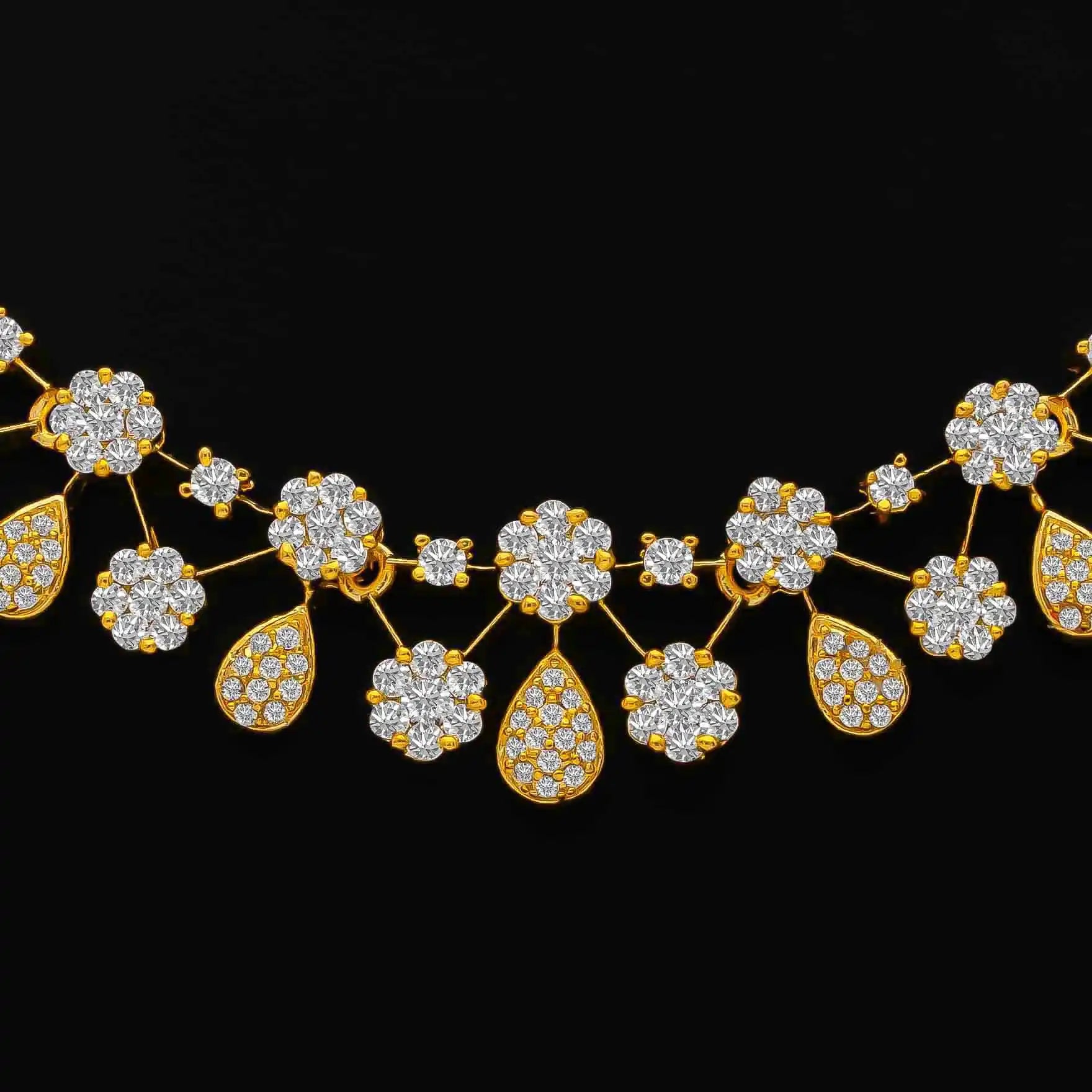 Premium Stone Necklace with Stud PMSHST7W-002, PMSNS1W-056
