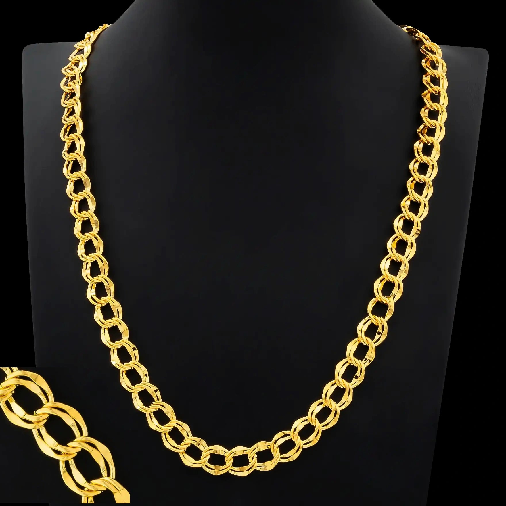 Oval Curb Link Chain Gold Layered