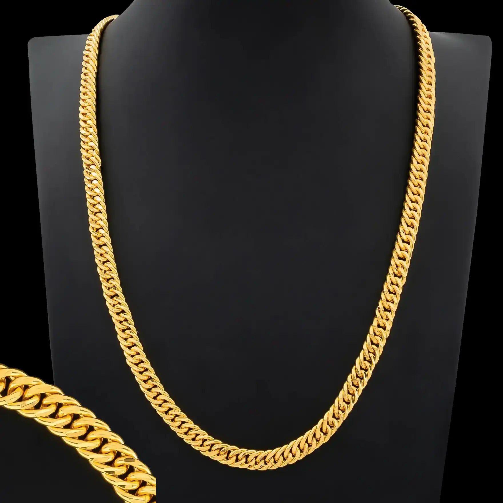 Curb Fine Broad Chain Gold Layered