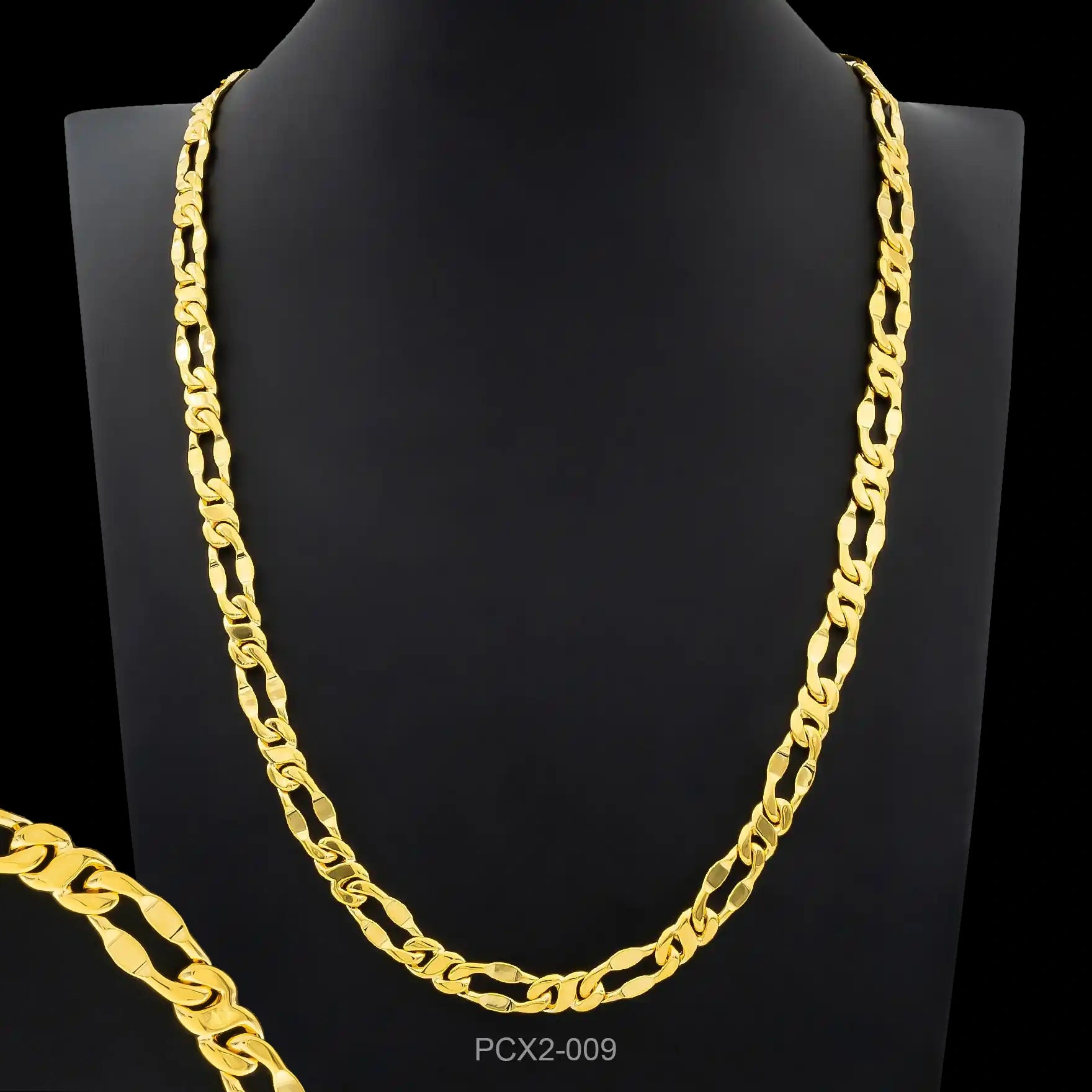 Figaro Broad Link Chain Gold Layered