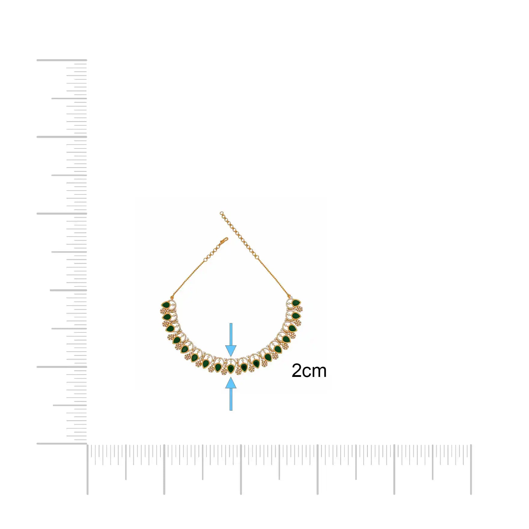 Premium Stone Necklace with Stud PMSHST68WG-082,PMSNS21WG-0011