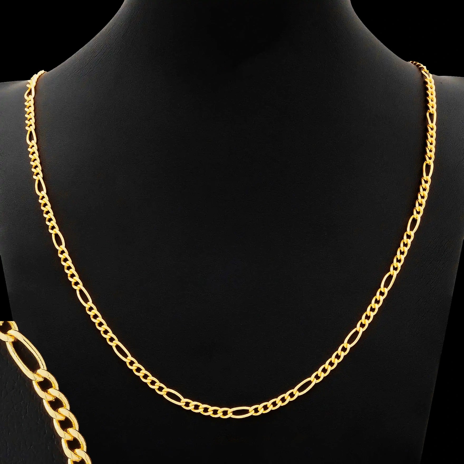 Figaro Slim Link Chain Gold Layered