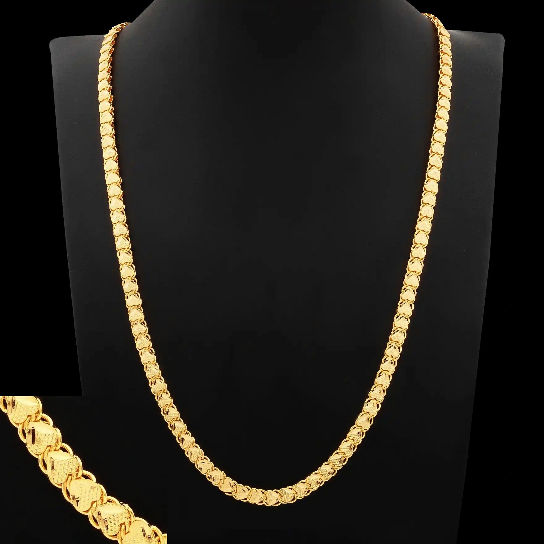 Bead Round Bold Chain Nadan Gold Layered