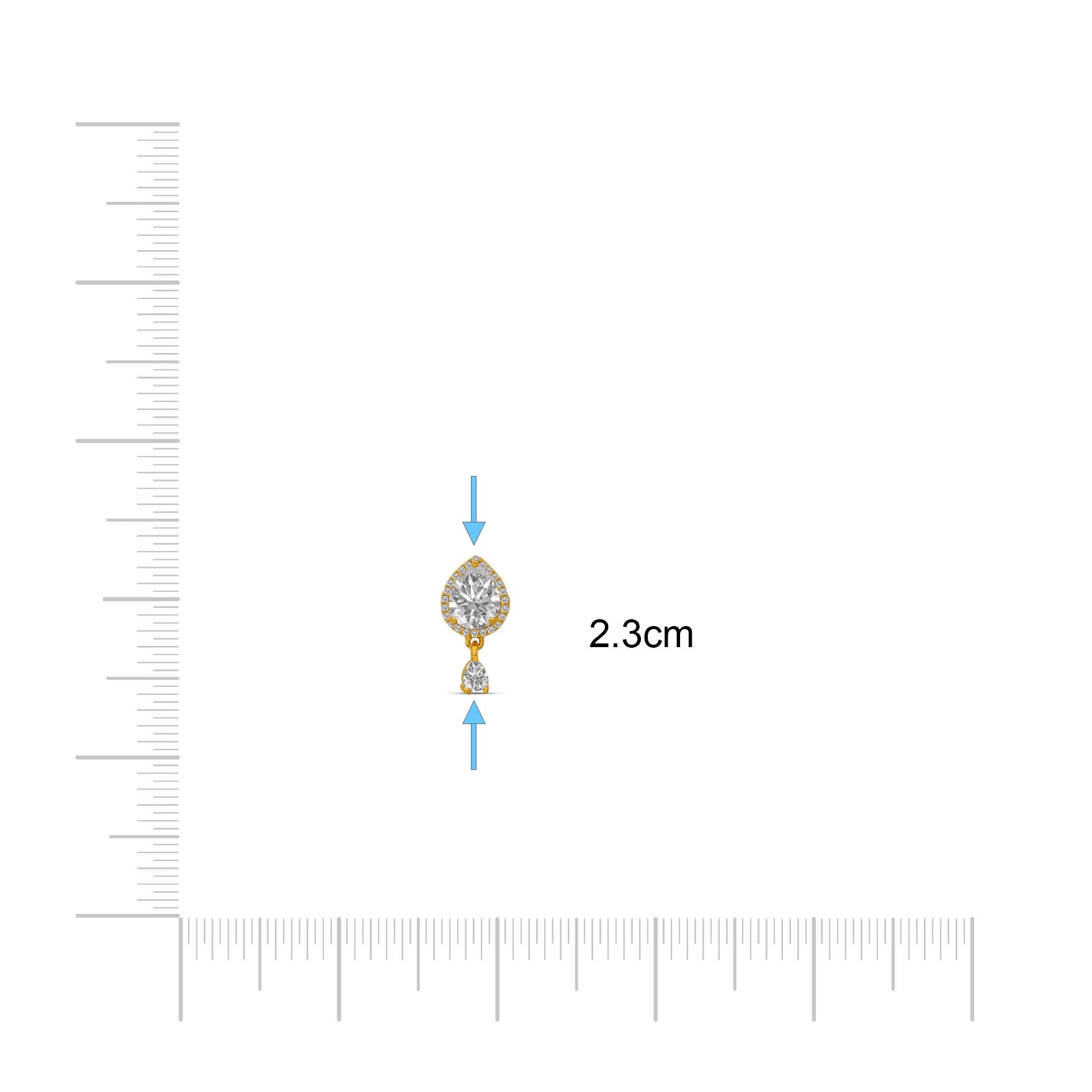Premium Stone Hanging Stud PMSHST56W-022