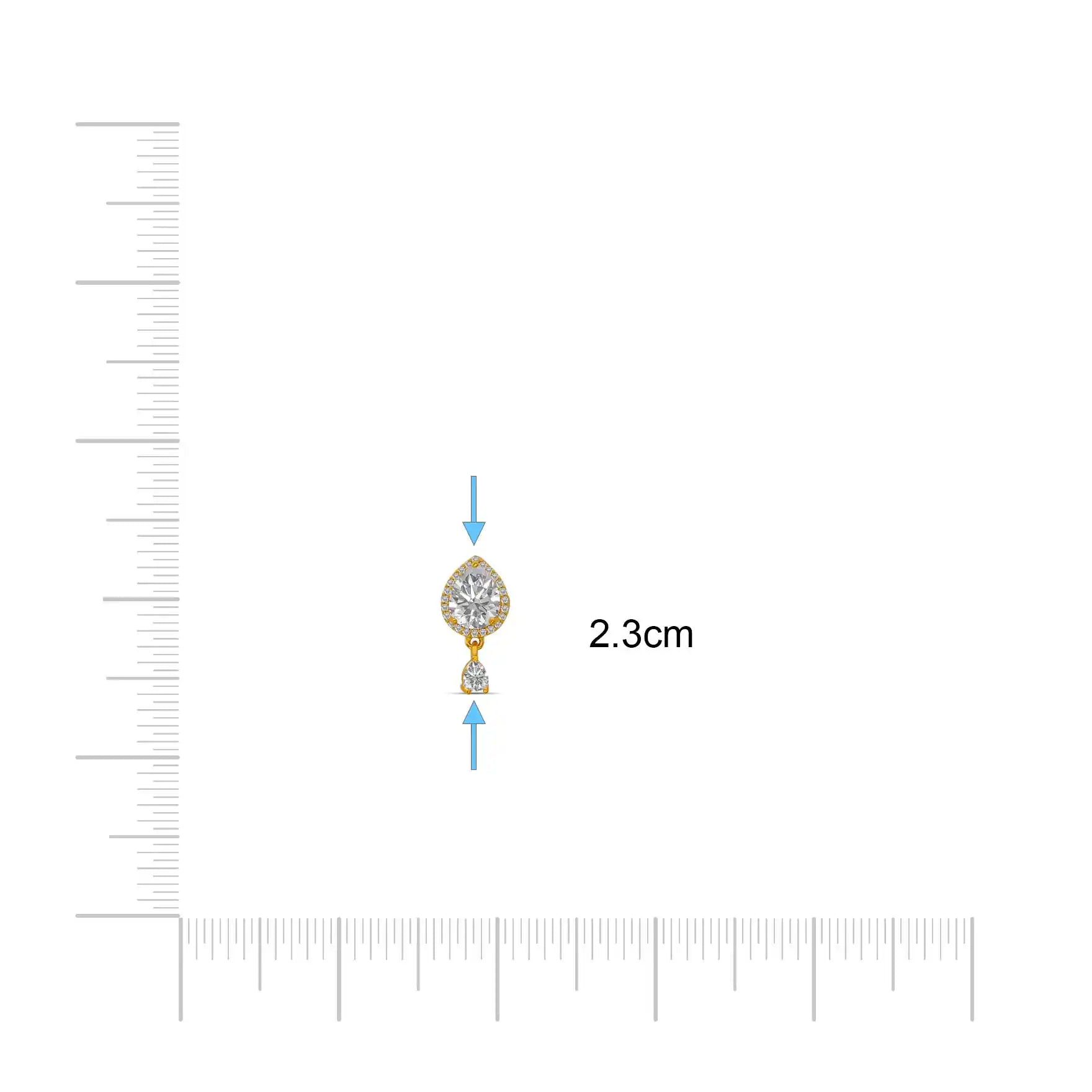 Premium Stone Hanging Stud PMSHST56W-022