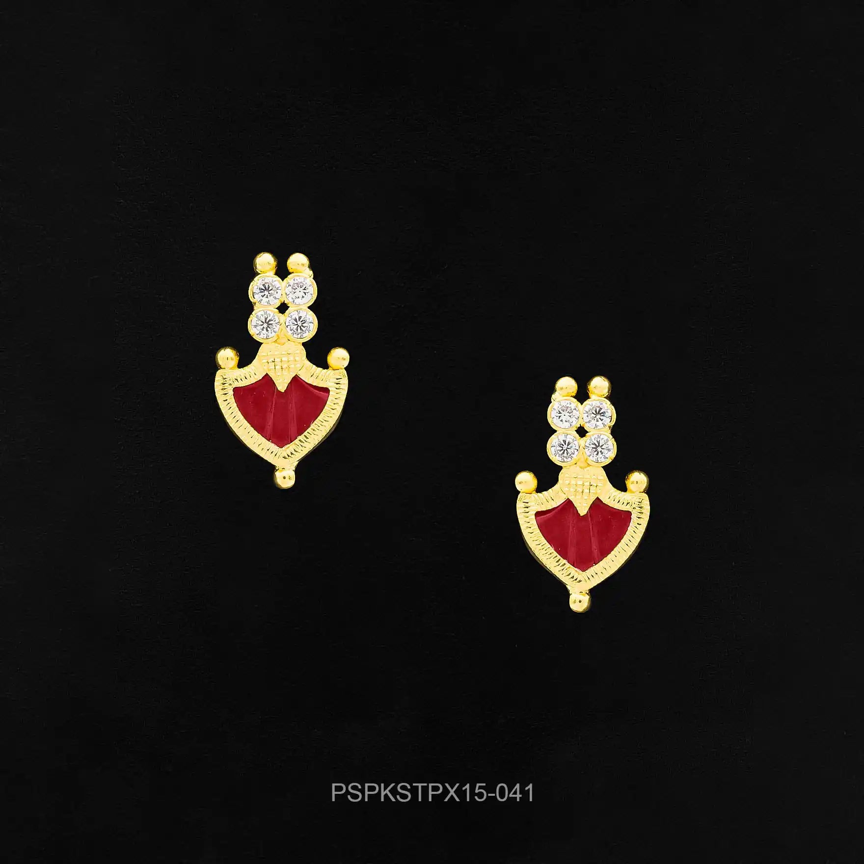 Palakka Red Stone Stud PSPKSTPX15-041