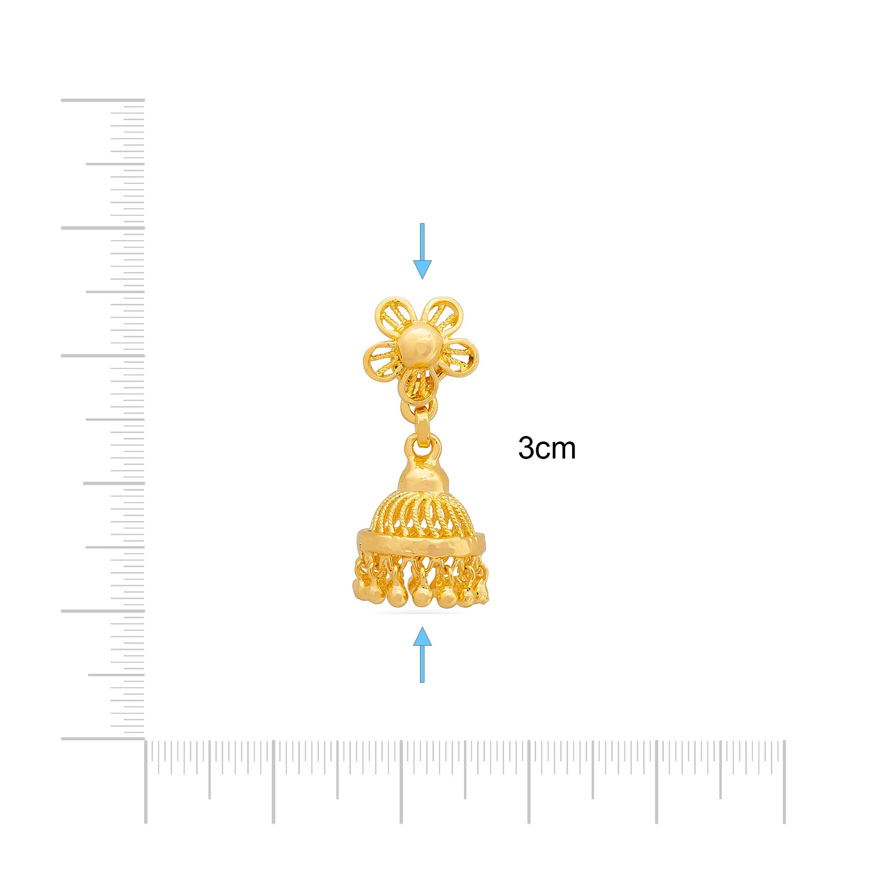 Buy Gold Plated Jimika Studs Online | Parakkat Jewels