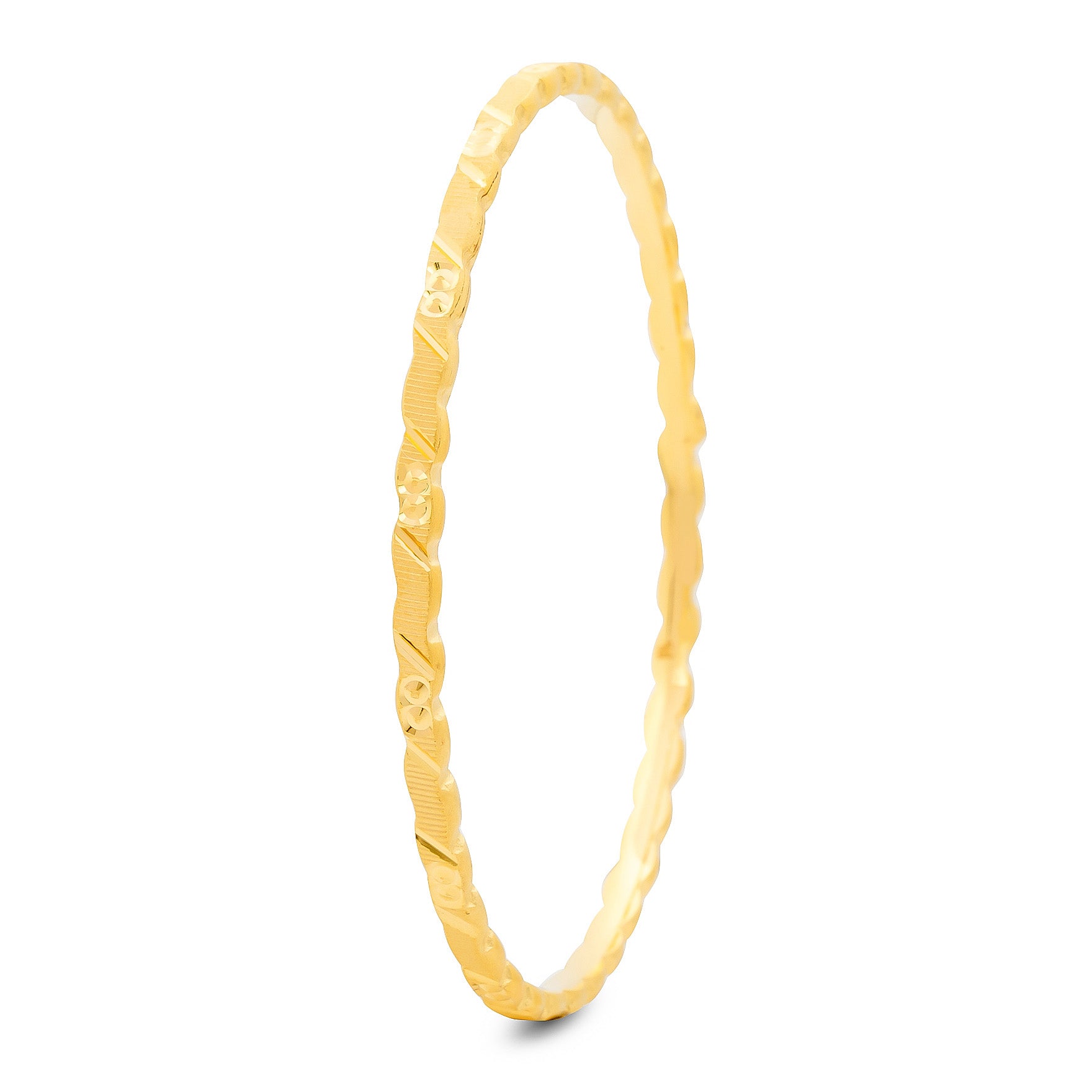 4CT HEAVY Gold Layered BOHO STYLE BANGLE PGB34-051