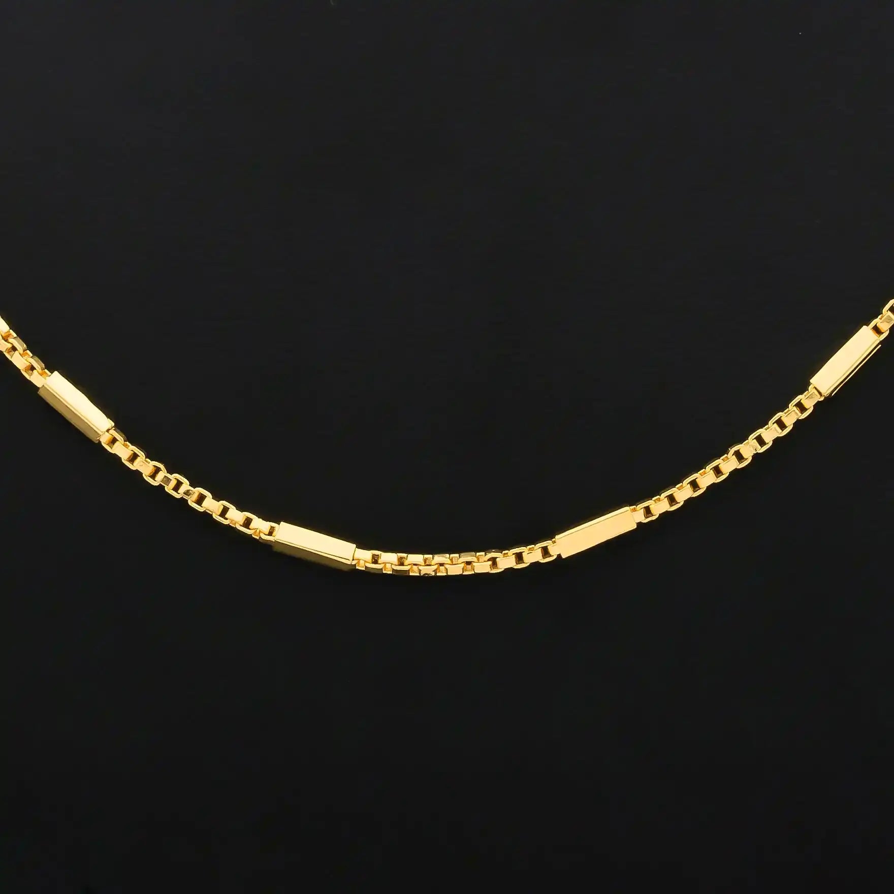 Golden Bar Figaro Millennium chain PCM21-052