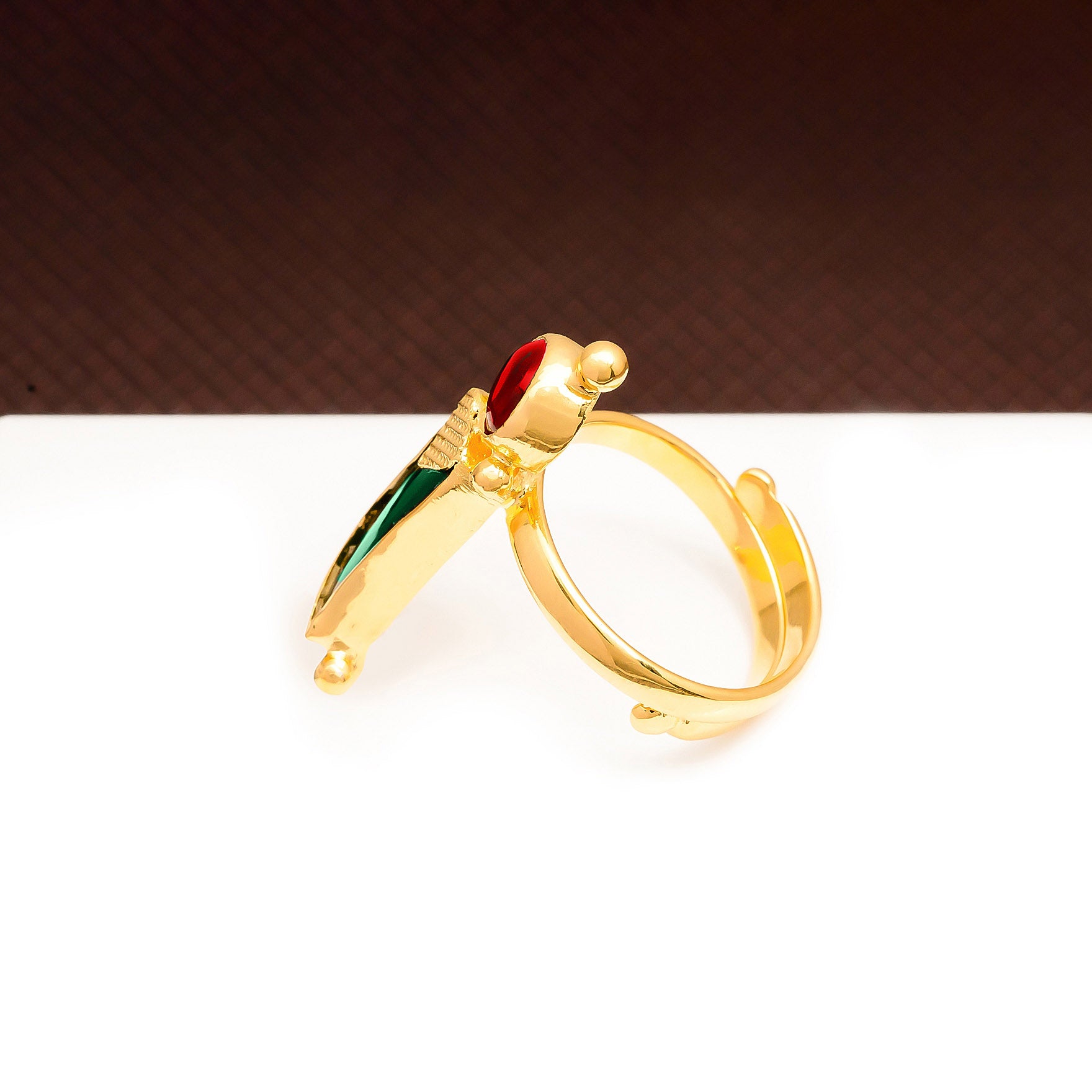 Palakka Tiger Green Stone Ring PSPKRTG13-061