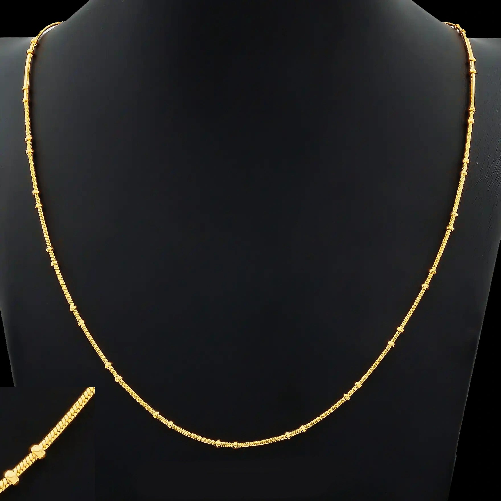 Golden Kashmiri Bead Millennium chain PCM30-052