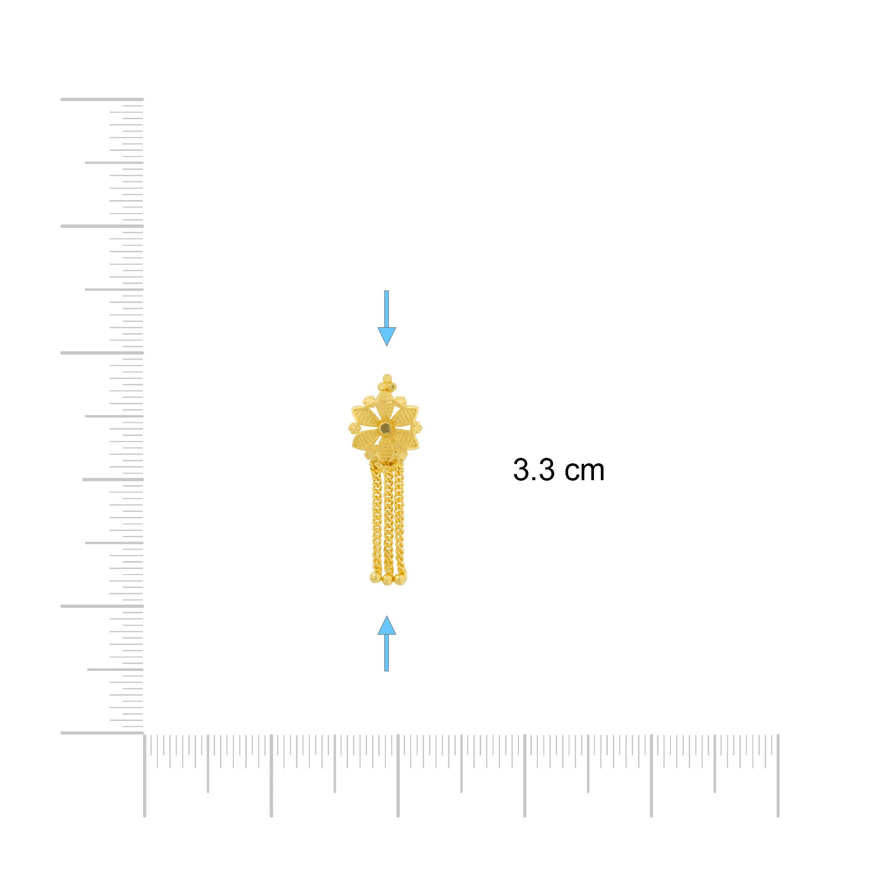 GOLDEN HANGING STUD PGHST113-001