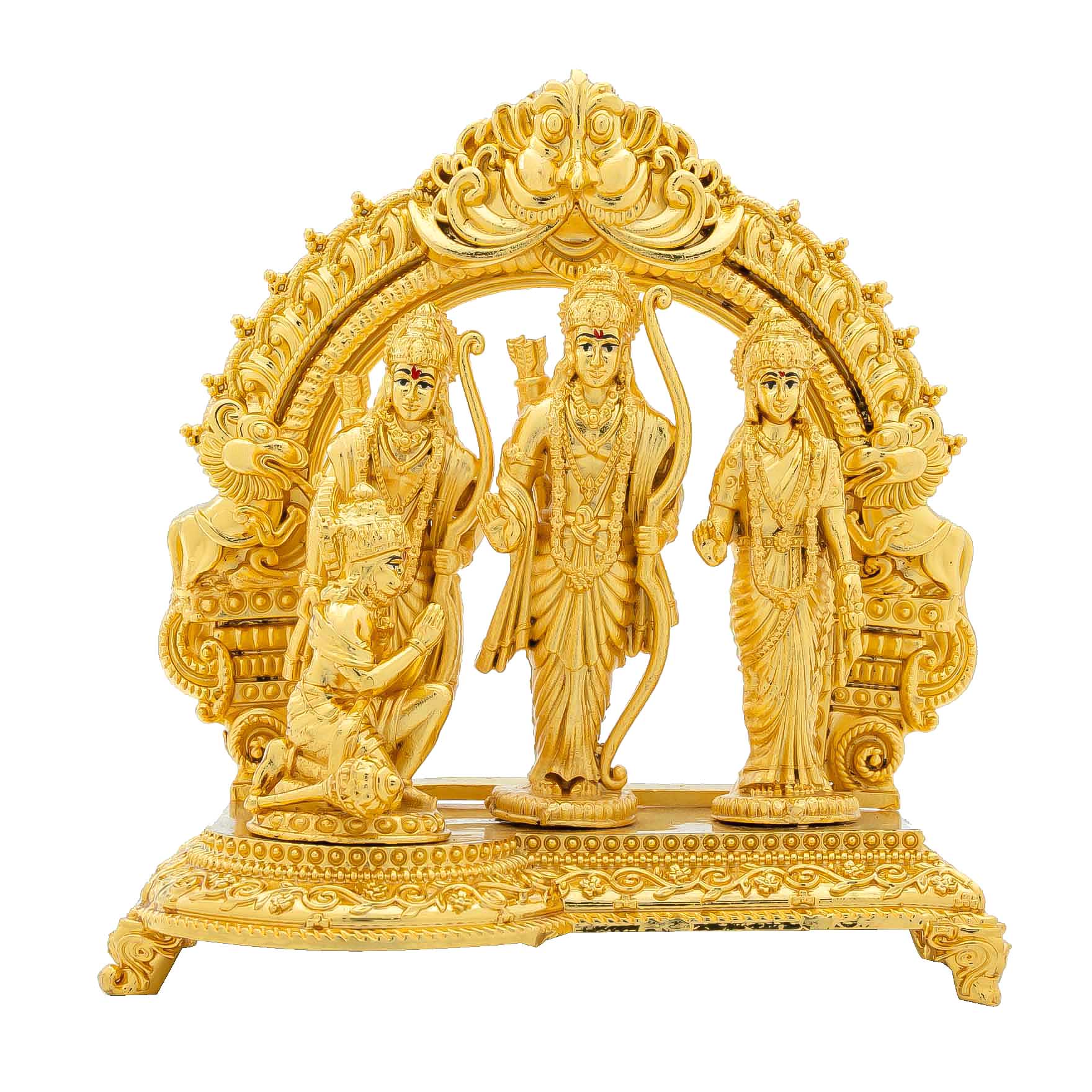 Ram Darbar Idol – Lord Ram, Sita, Lakshman & Hanuman Statue for Home Temple & Pooja Decor | PIDRLSH1-0092