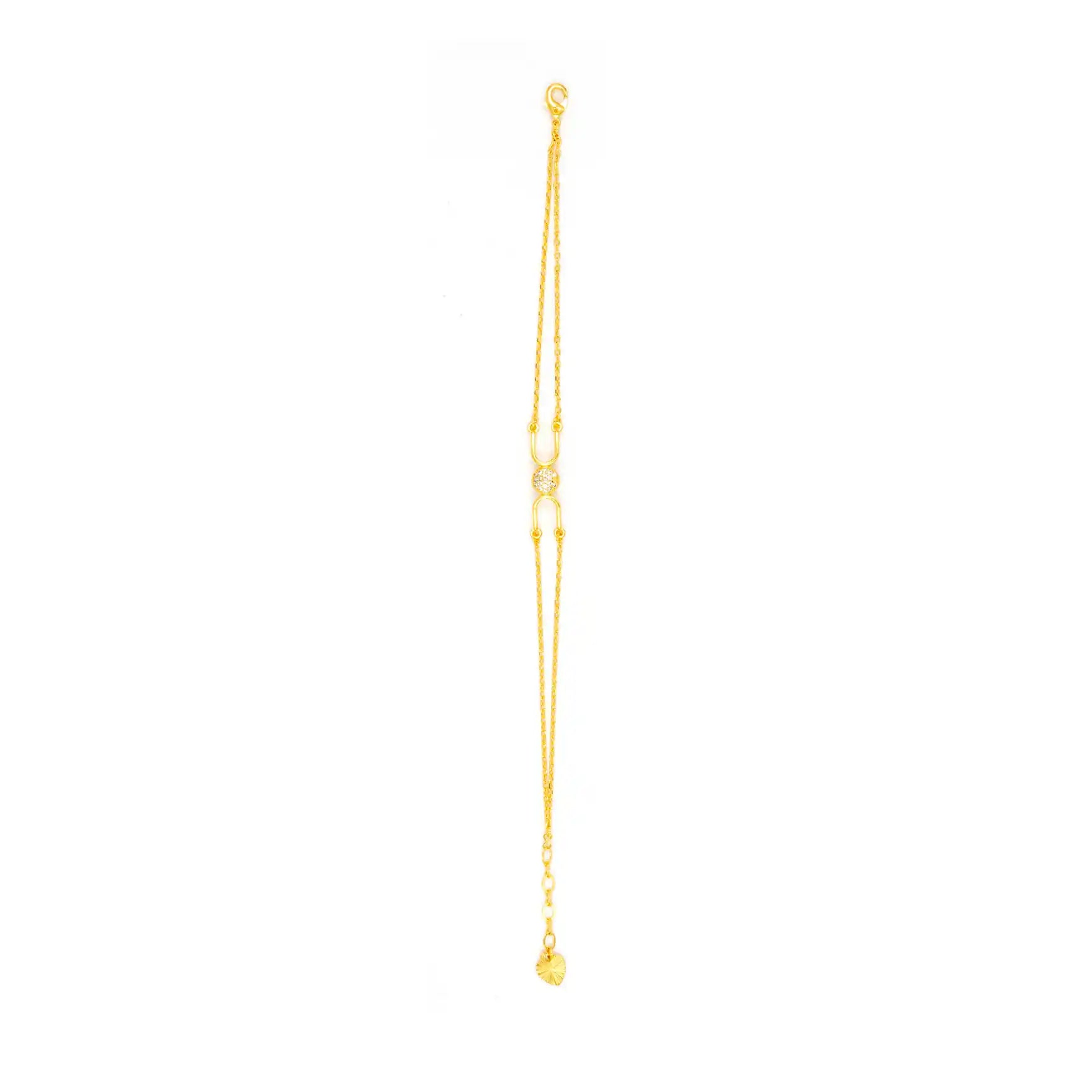 Buy Gold Layered Stone Bracelet Bangle | Parakkat Jewels