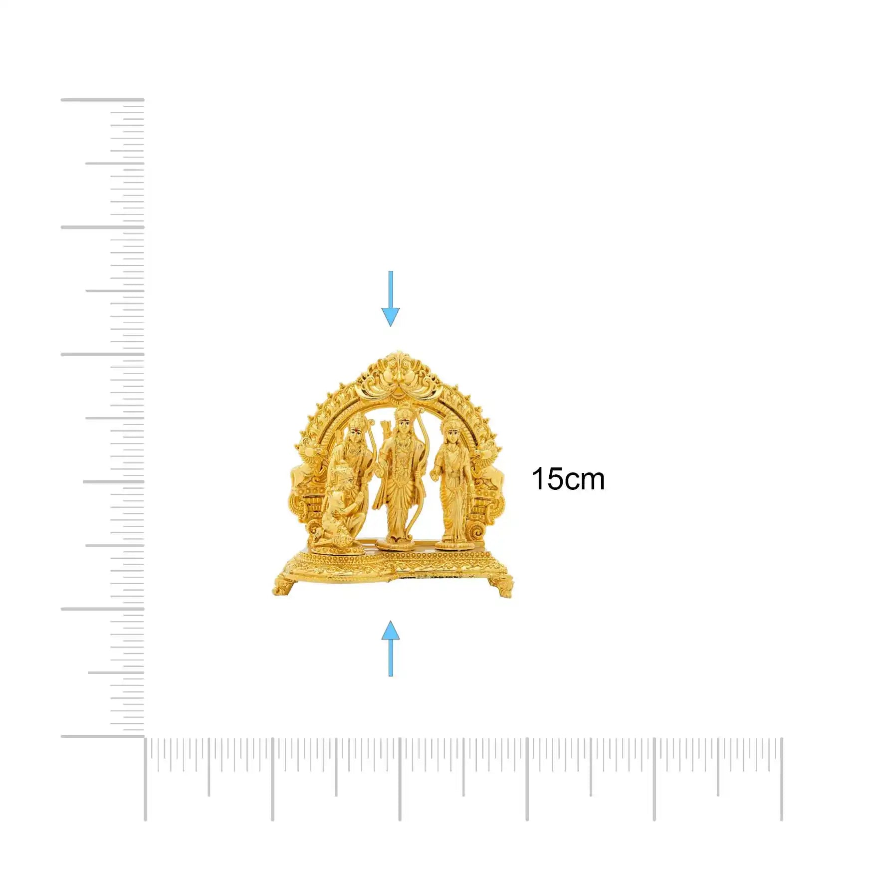 Ram Darbar Idol – Lord Ram, Sita, Lakshman & Hanuman Statue for Home Temple & Pooja Decor | PIDRLSH1-0092