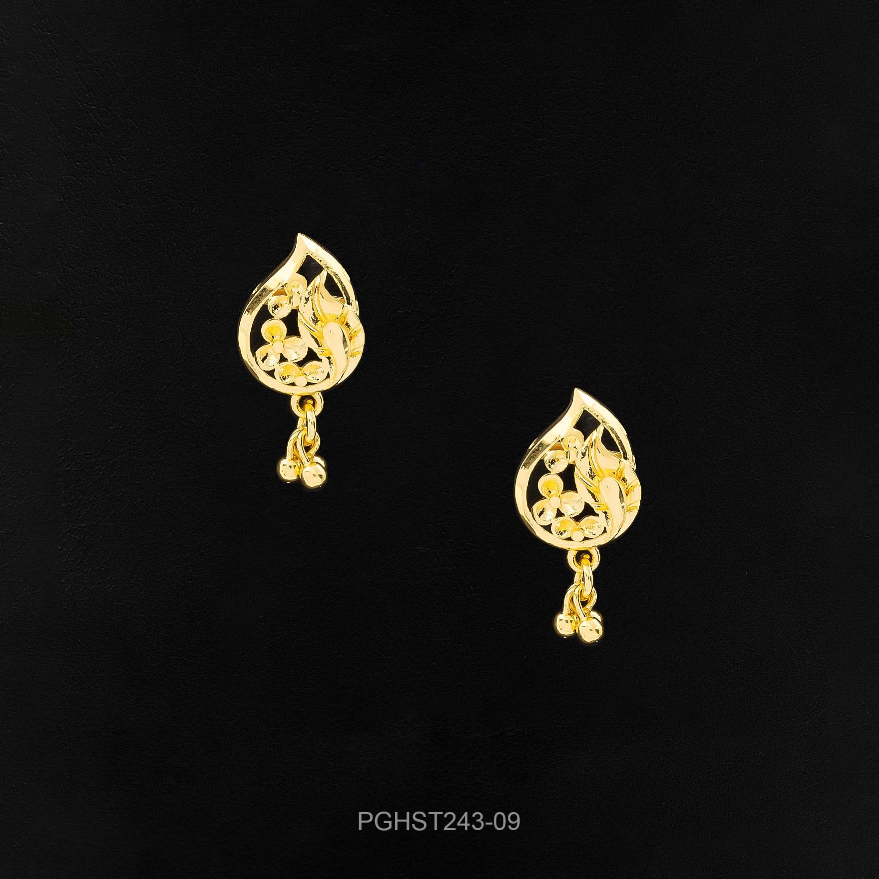 Buy Gold plated Hanging Studs for Women Online | Parakkat Jewels