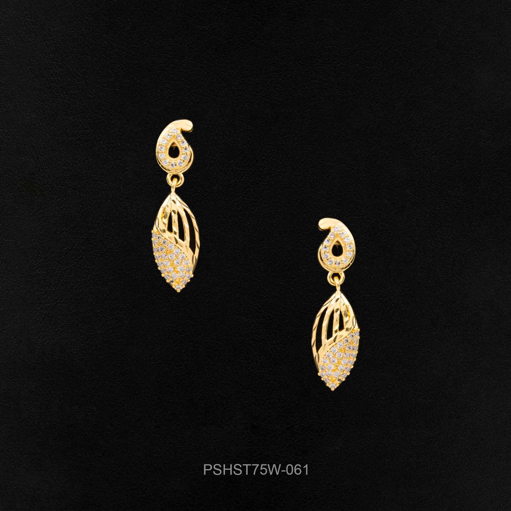 Shop Beuatiful Stone Hanging Stud Earrings | Parakkat Jewels