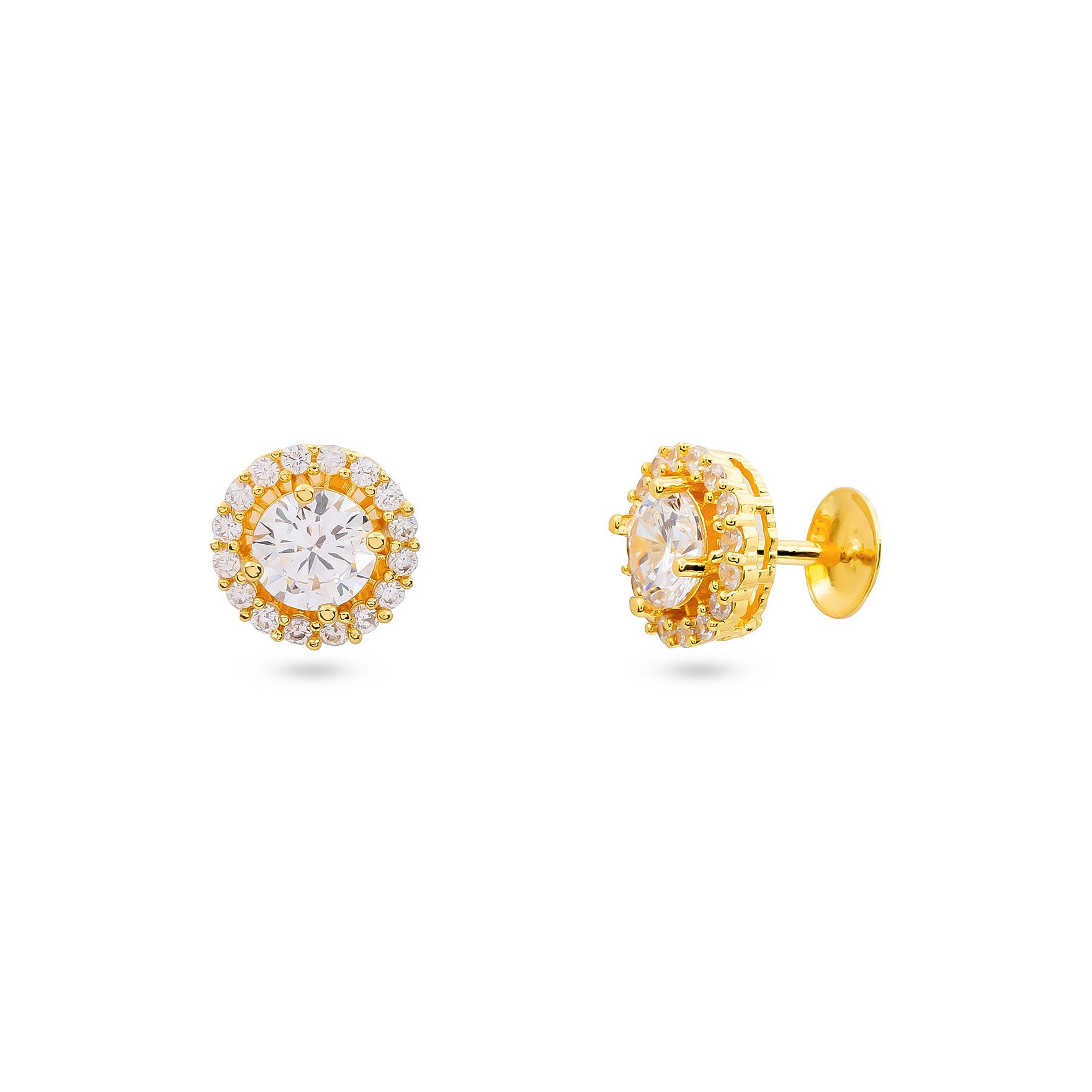 Buy 24k Gold Plated Stone Stud Online | Parakkat Jewels