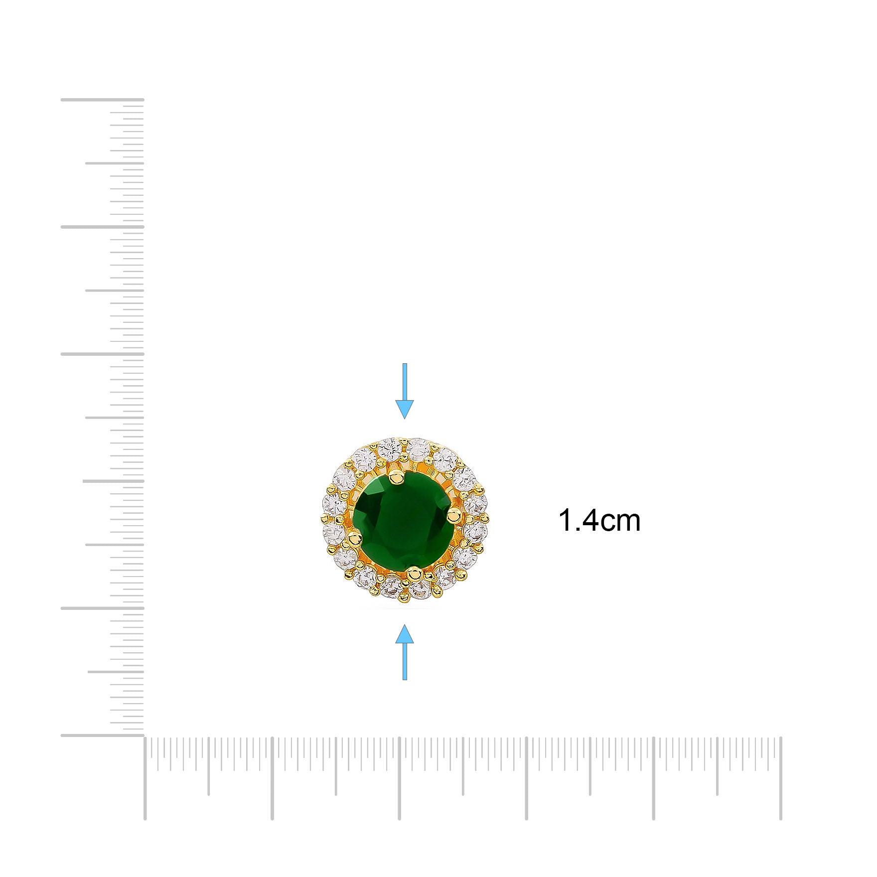 Shop Gold Plated Green Stone Studs for Girls | Parakkat Jewels