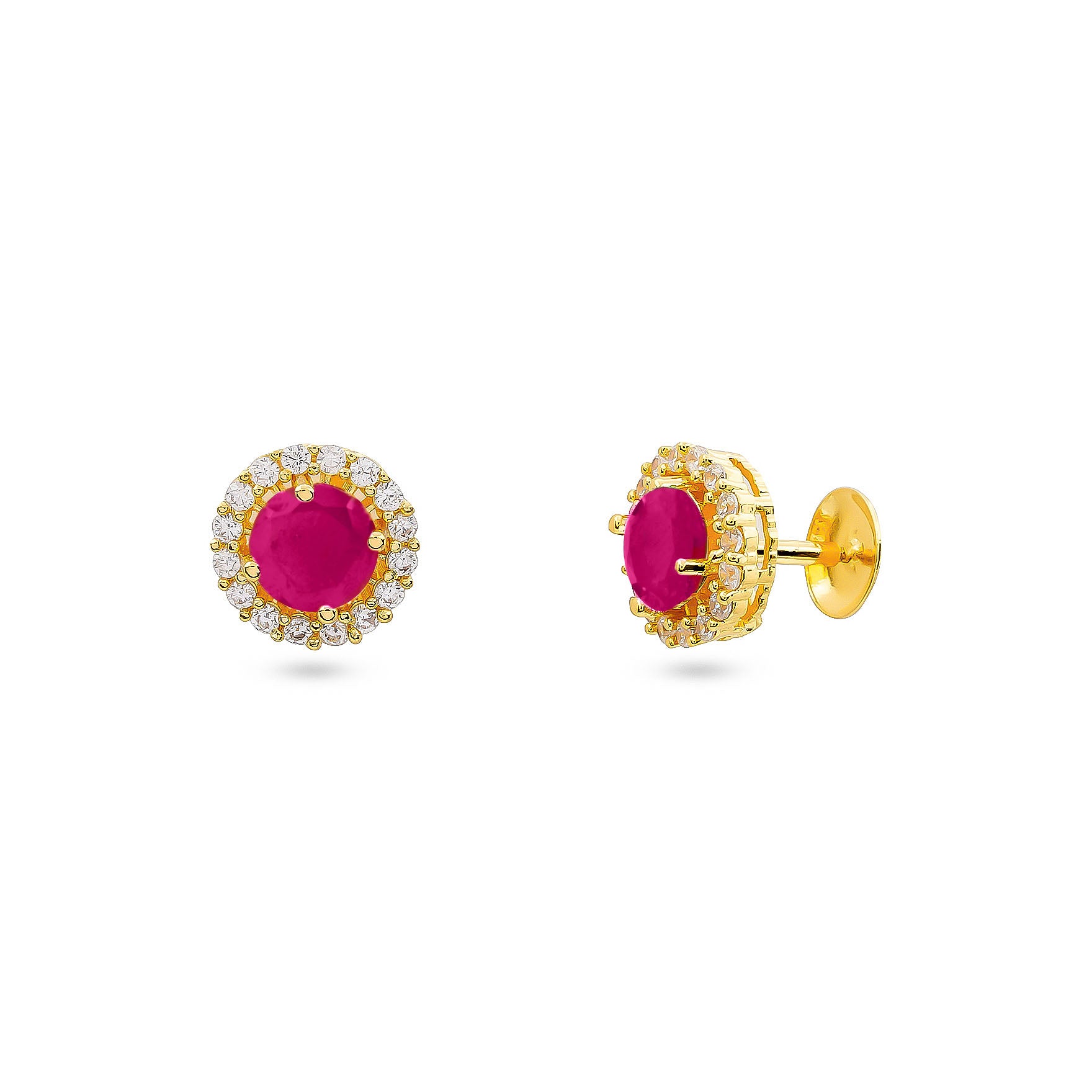 Premium AD Stone Gold Plated Earrings Online | Parakkat Jewels