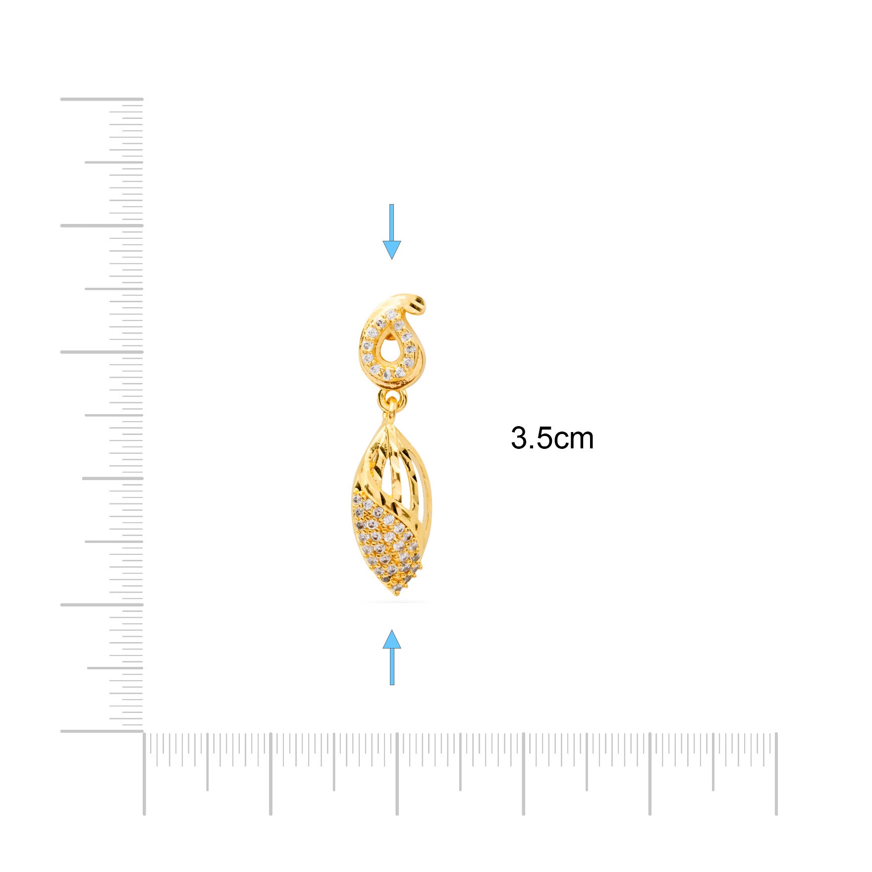 Shop Elegant Stone Hanging Stud Earrings | Parakkat Jewels