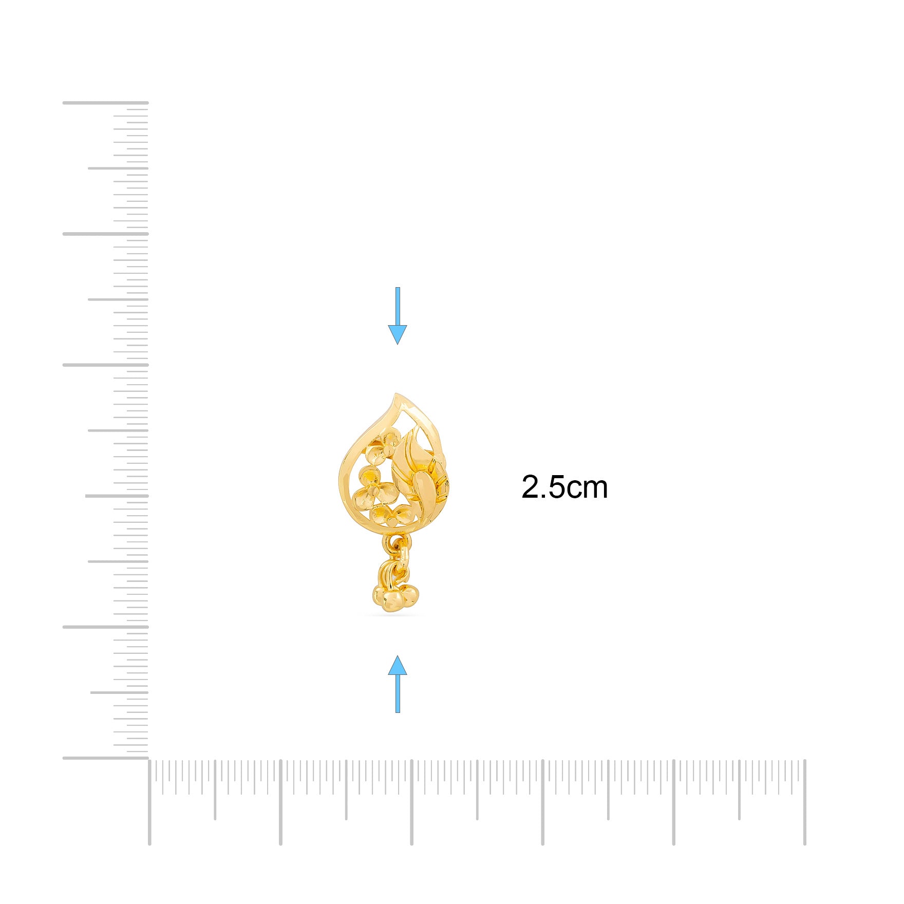 Gold plated Hanging Studs Online | Parakkat Jewels