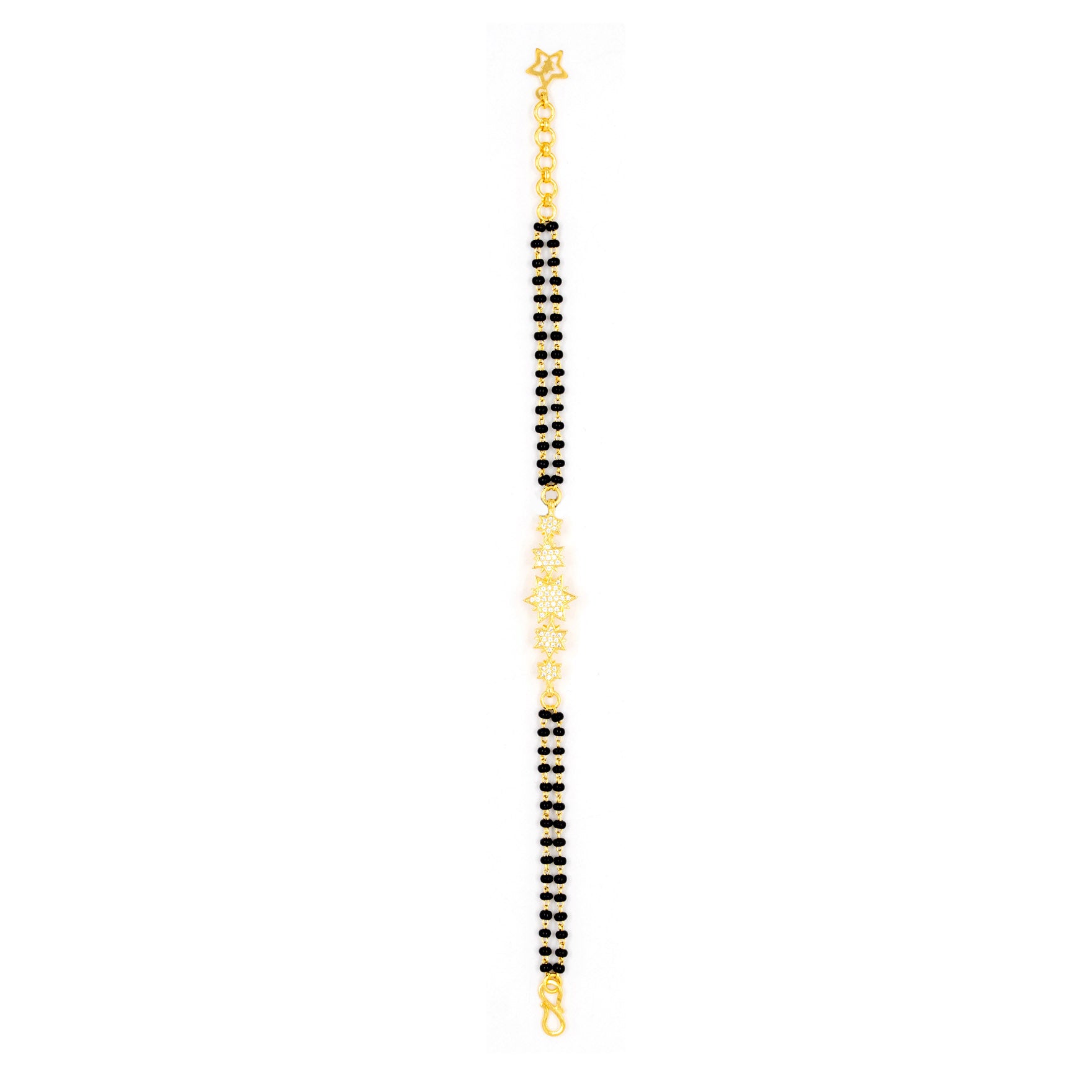 24ct Gold Layered Stone Karimani Bracelet Bangle at Parakkat Jewels Online