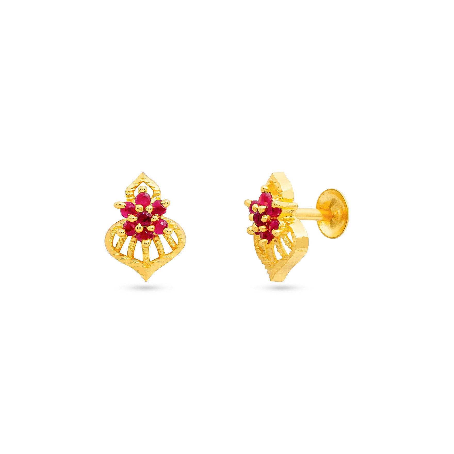 24k Gold Plated Stone Earrings for Women | Parakkat Jewels