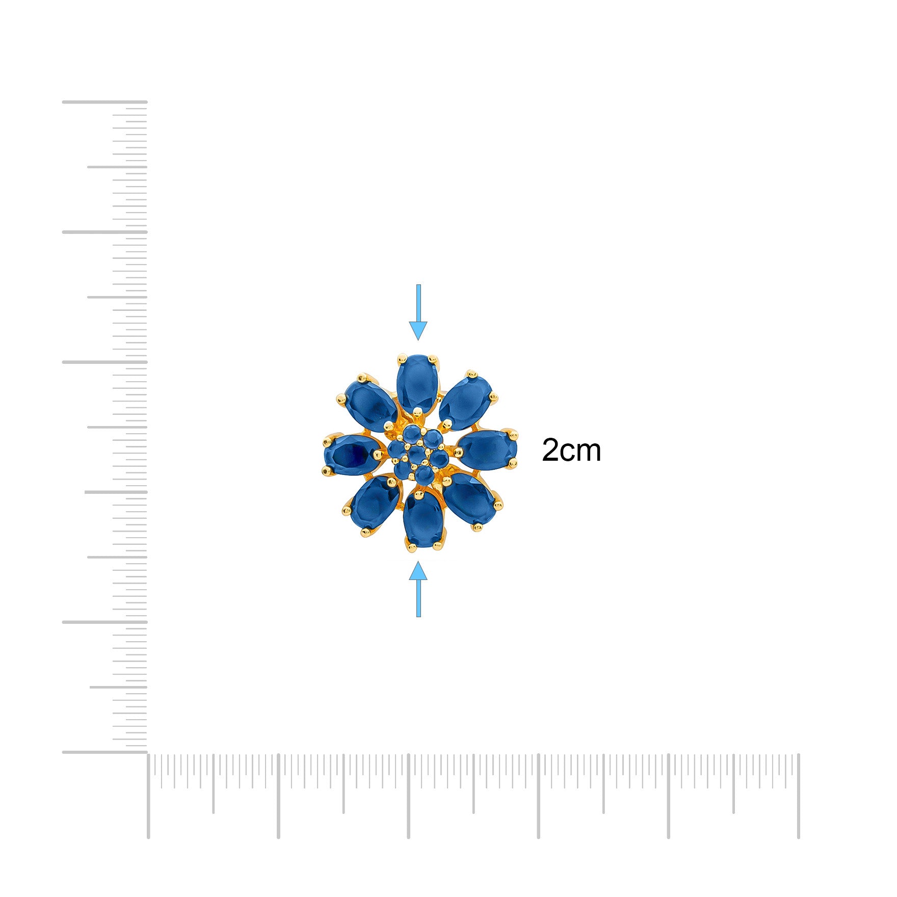 PREMIUM STONE STUD PMSST14BL-003