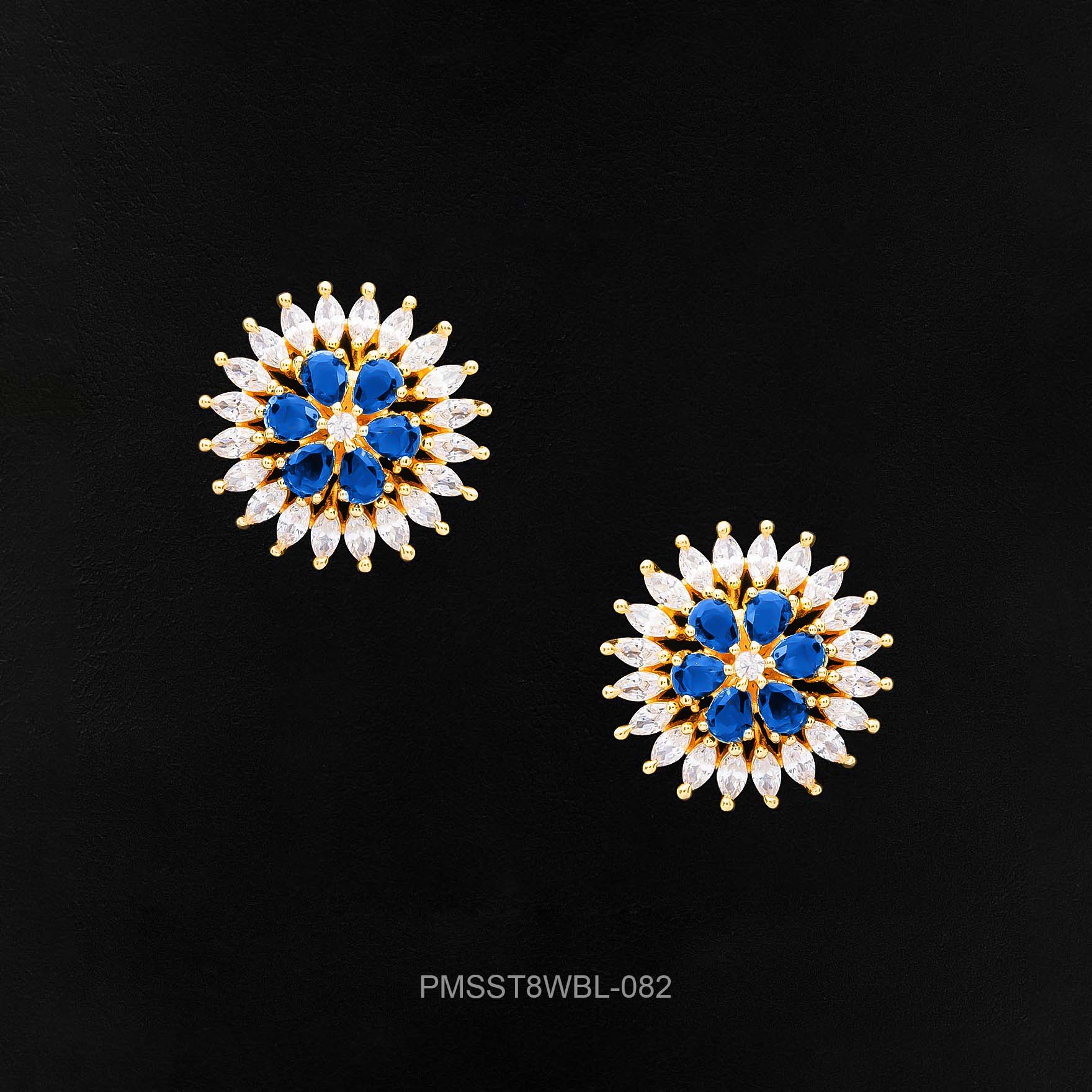 Get Gold Plated Stone Stud Earrings for Girls | Parakkat Jewels