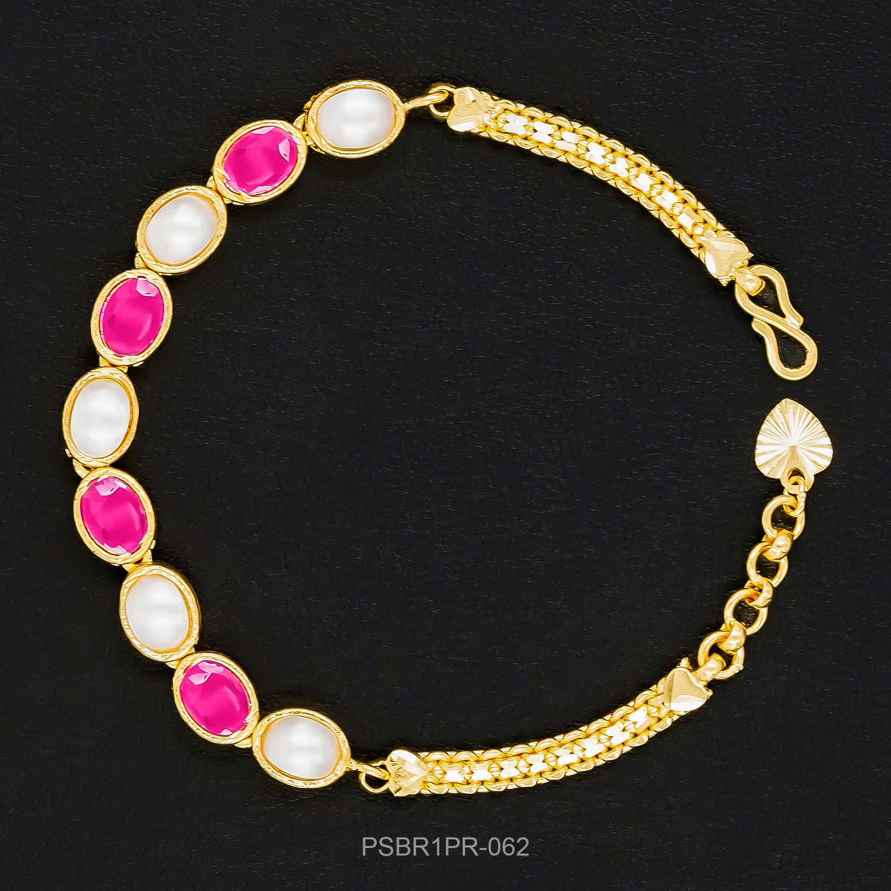 Buy Heavy Gold Layered Stone Bracelet Bangle | Parakkat Jewels