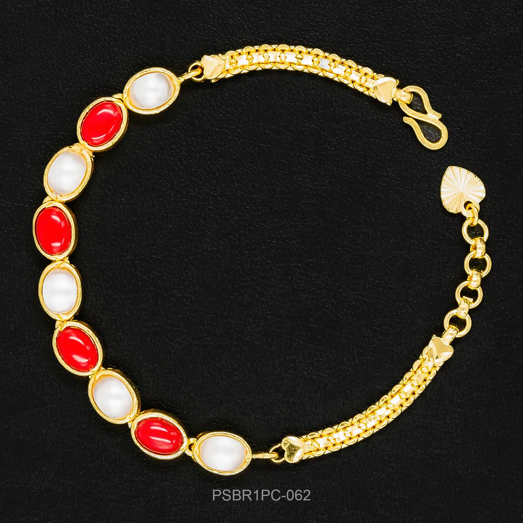 Shop 24ct Gold Layered Stone Bracelet Online | Parakkat Jewels